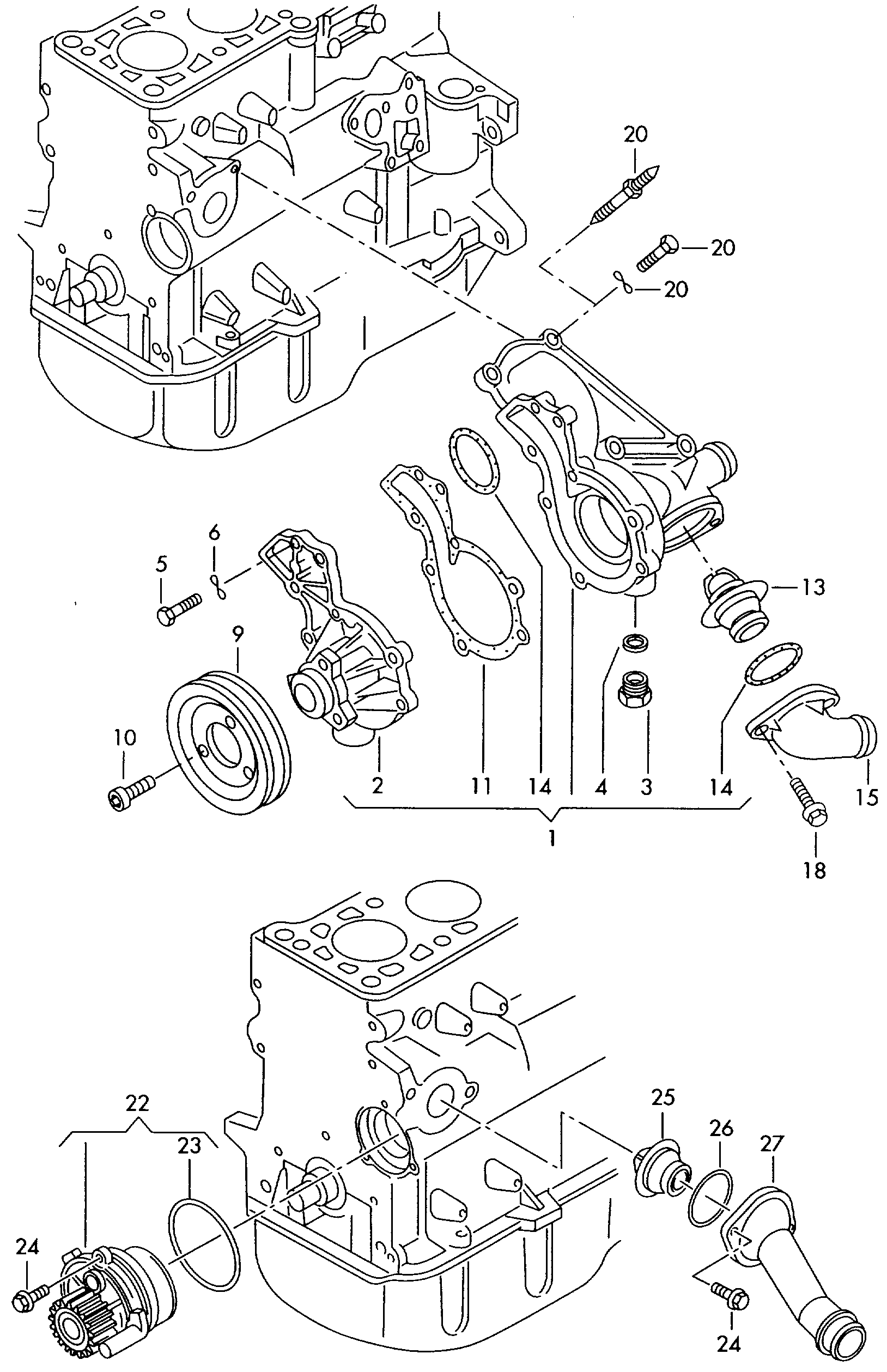 Seat 050121010CX - Водяной насос unicars.by