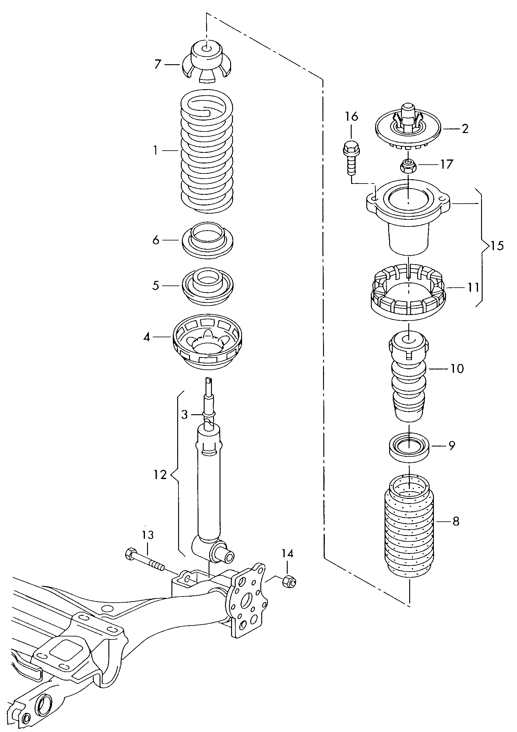 VW 8D0512131J - Отбойник, демпфер амортизатора unicars.by