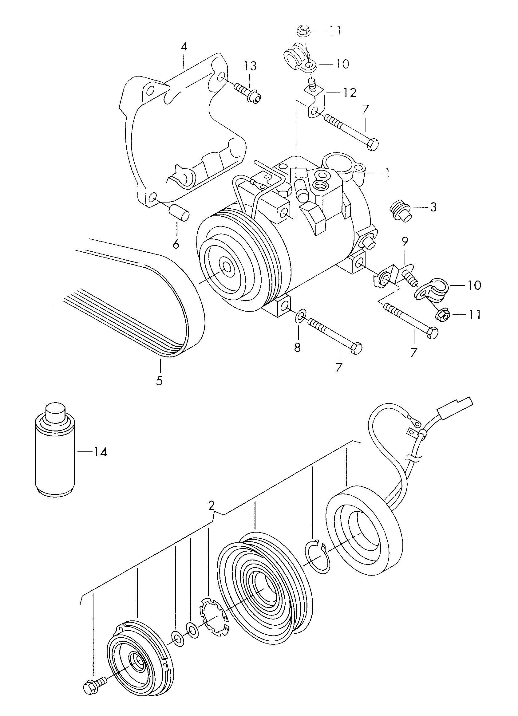 AUDI 4B0260805N - Компрессор кондиционера unicars.by