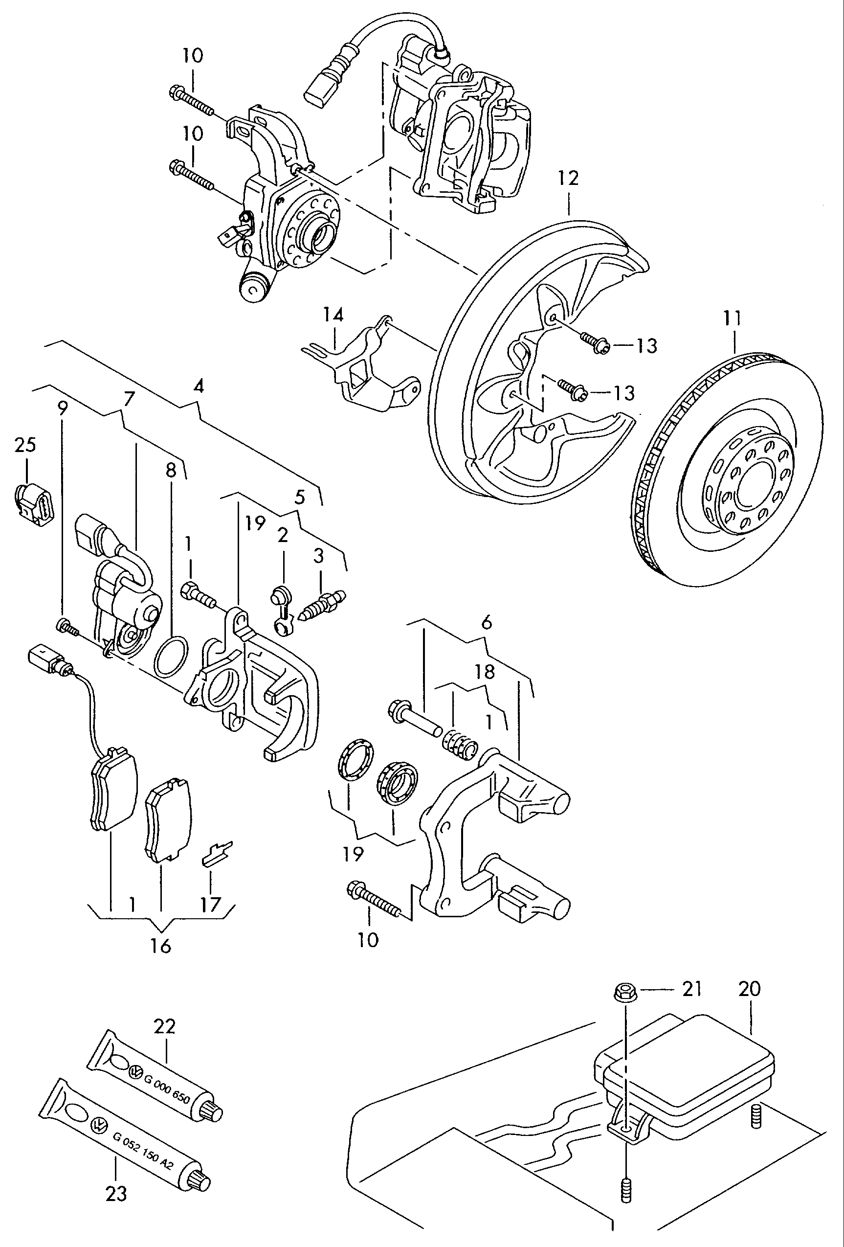 AUDI (FAW) 4F0698451D - Тормозные колодки, дисковые, комплект unicars.by