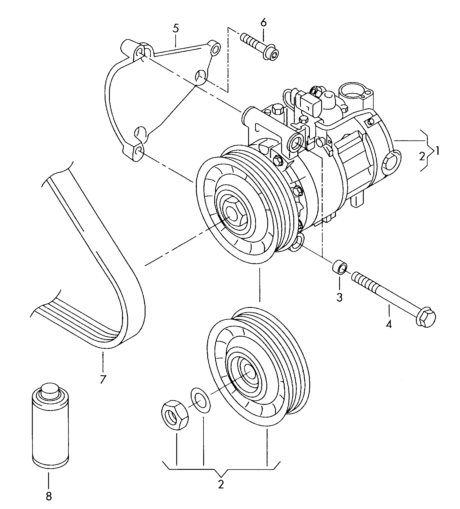 Skoda 4F0 260 805 AF - Компрессор кондиционера unicars.by