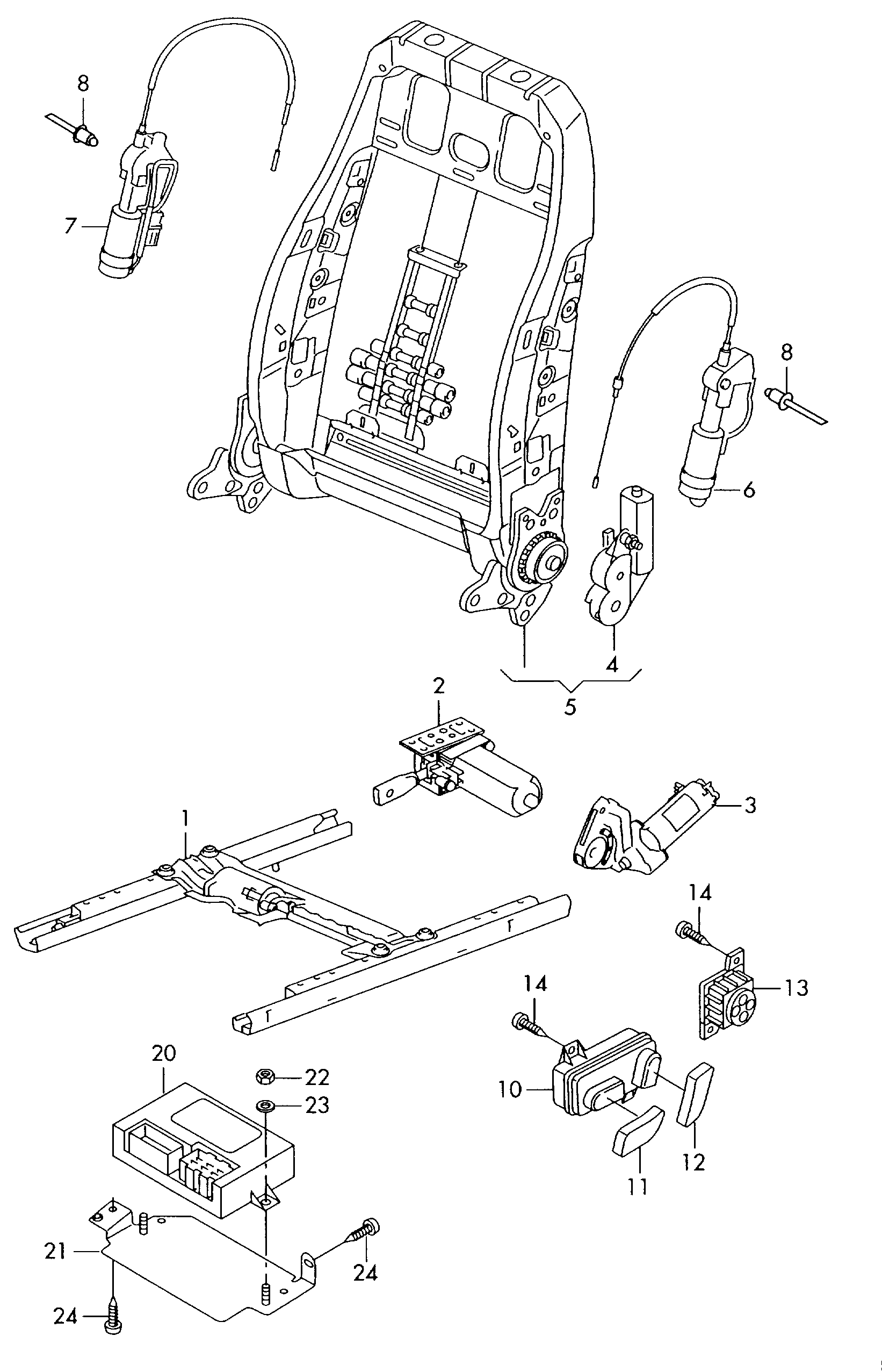 VAG 8E0 959 747 A - Актуатор, регулировка сидения unicars.by