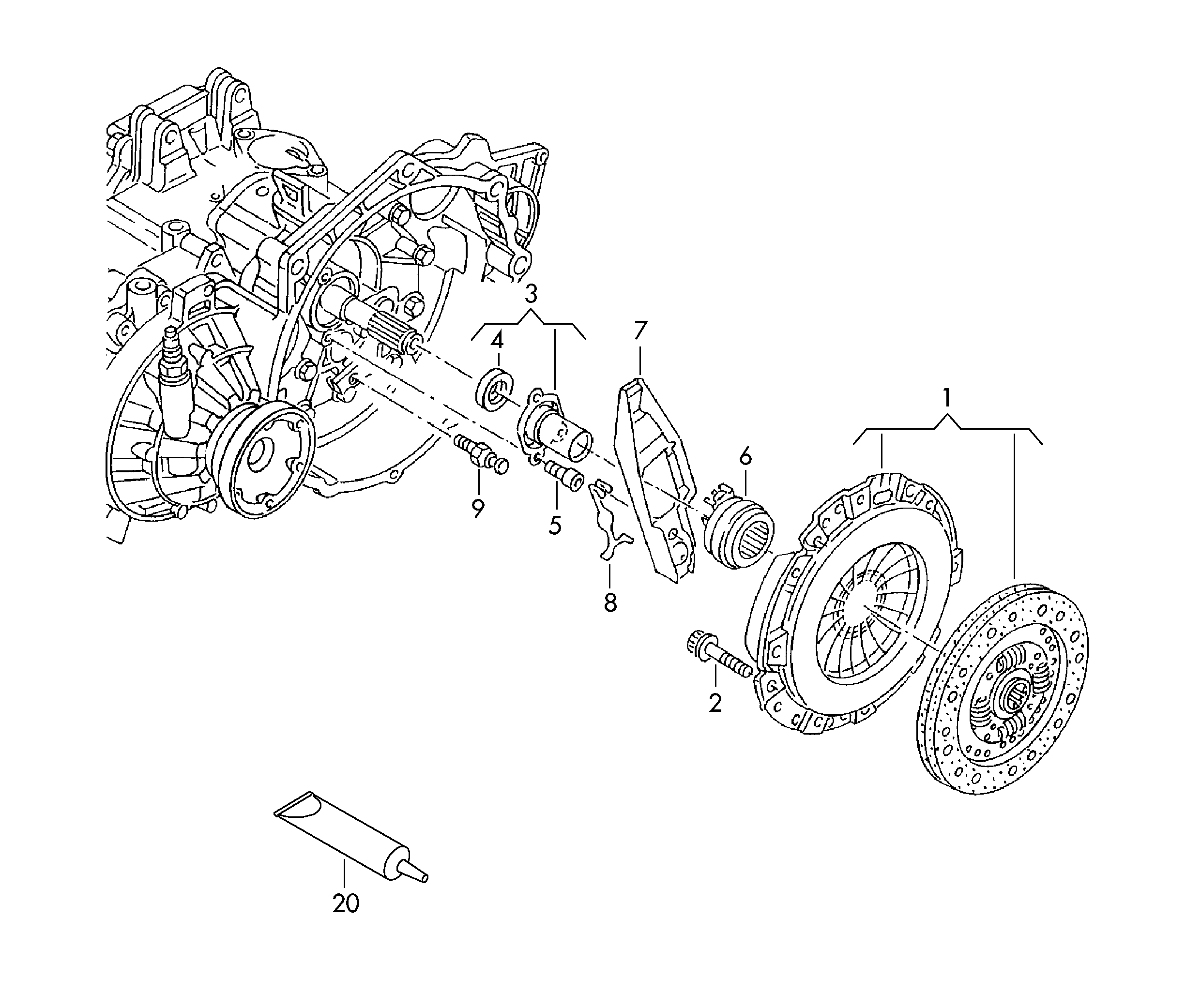 Skoda 03G 141 016 A - Комплект сцепления unicars.by