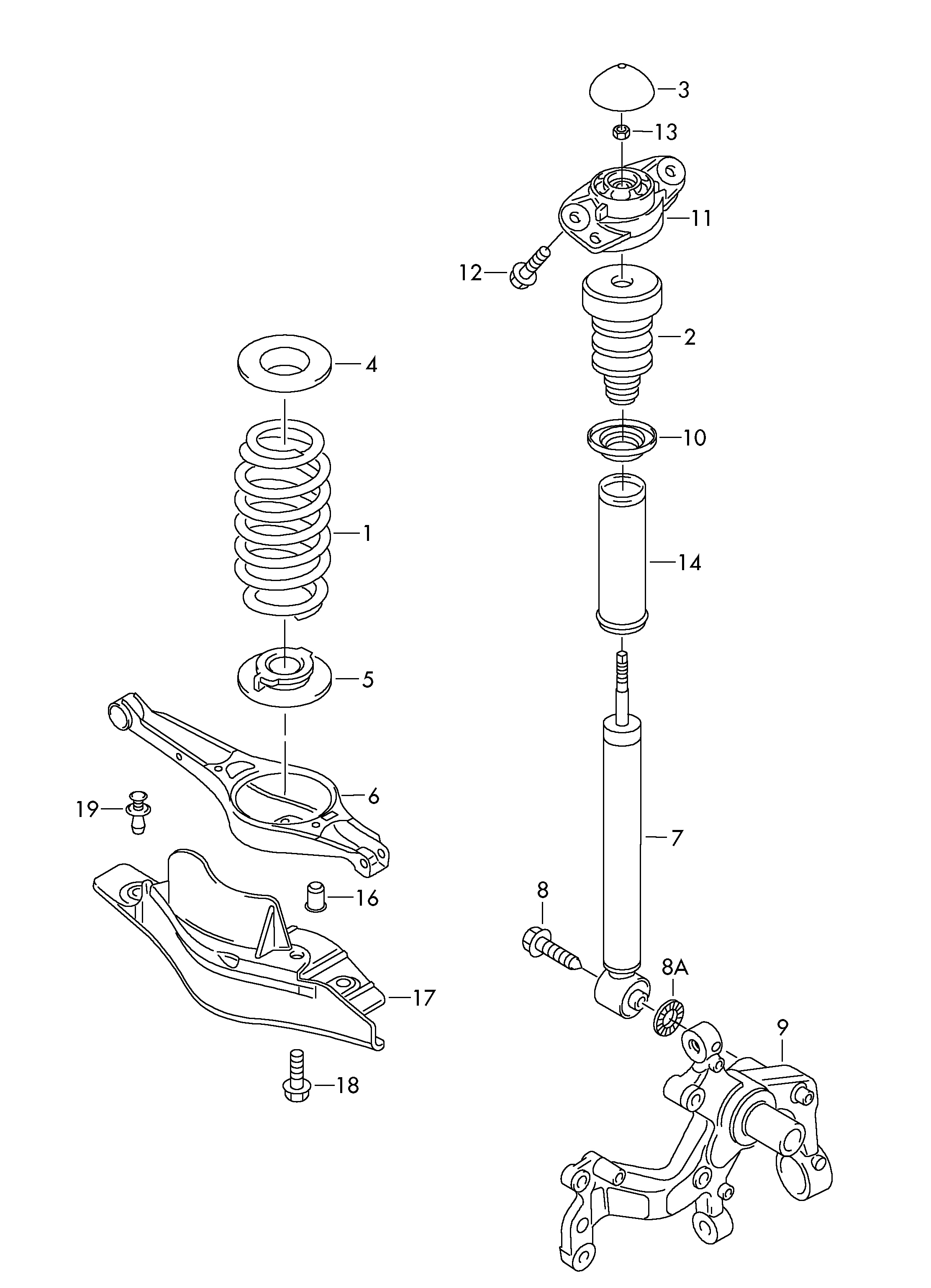 VAG 1K0 513 353 R - Опора стойки амортизатора, подушка unicars.by