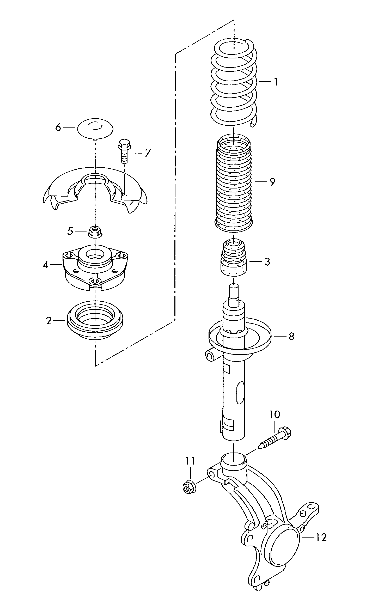 AUDI 1K0 412 303 P - Отбойник, демпфер амортизатора unicars.by