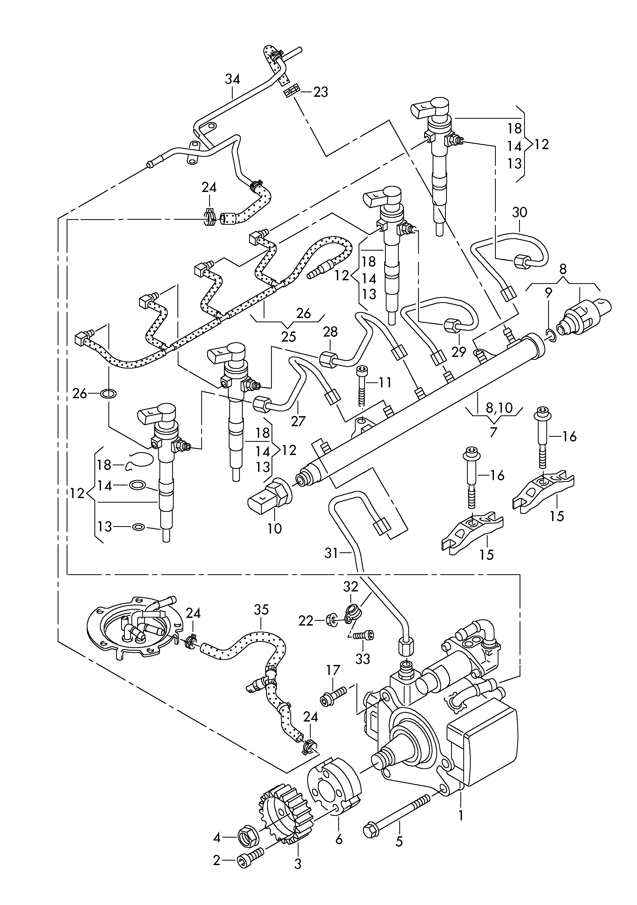 Skoda 03L 130 755E - Насос высокого давления unicars.by