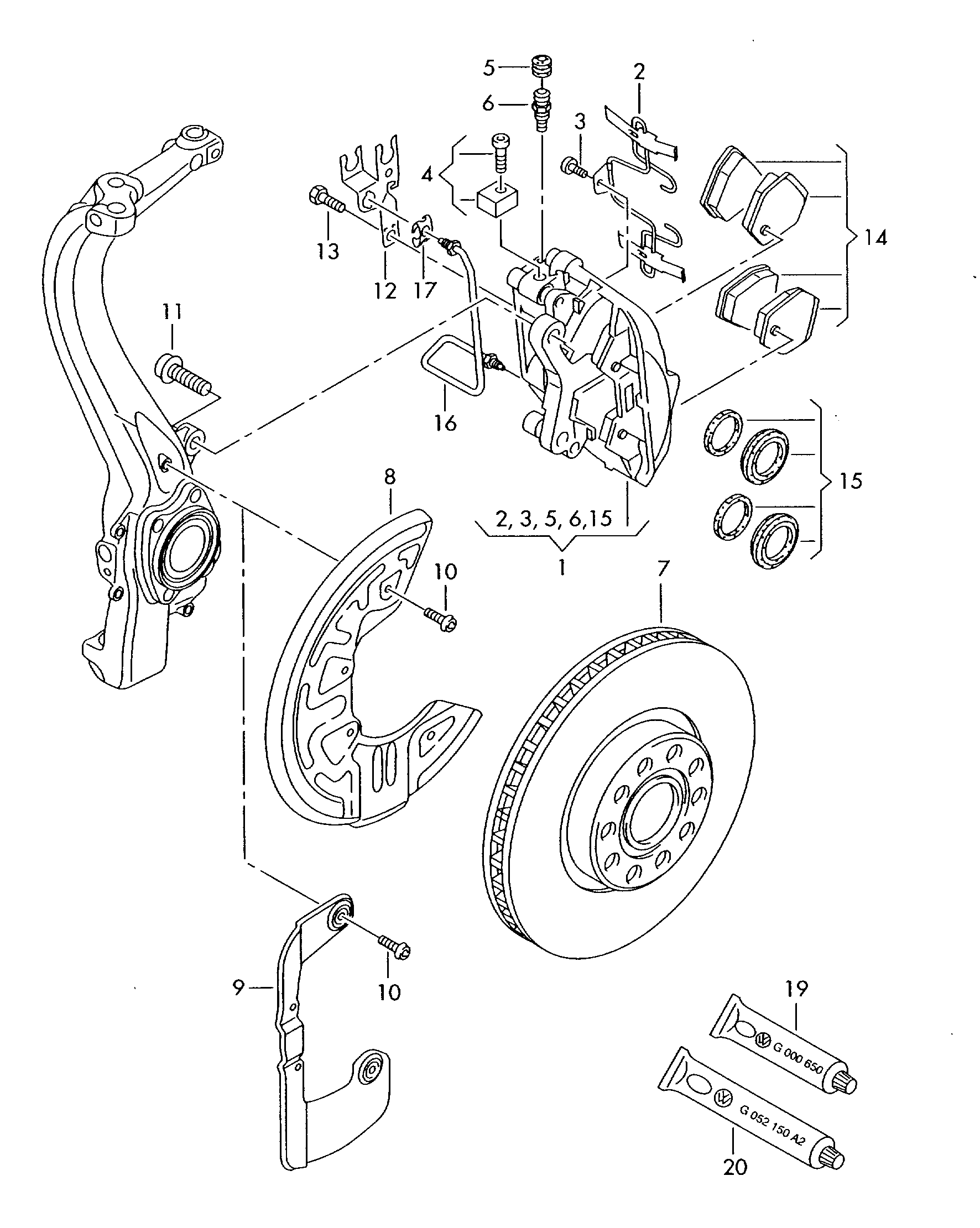 AUDI 4B0 698 151 S - Тормозные колодки, дисковые, комплект unicars.by