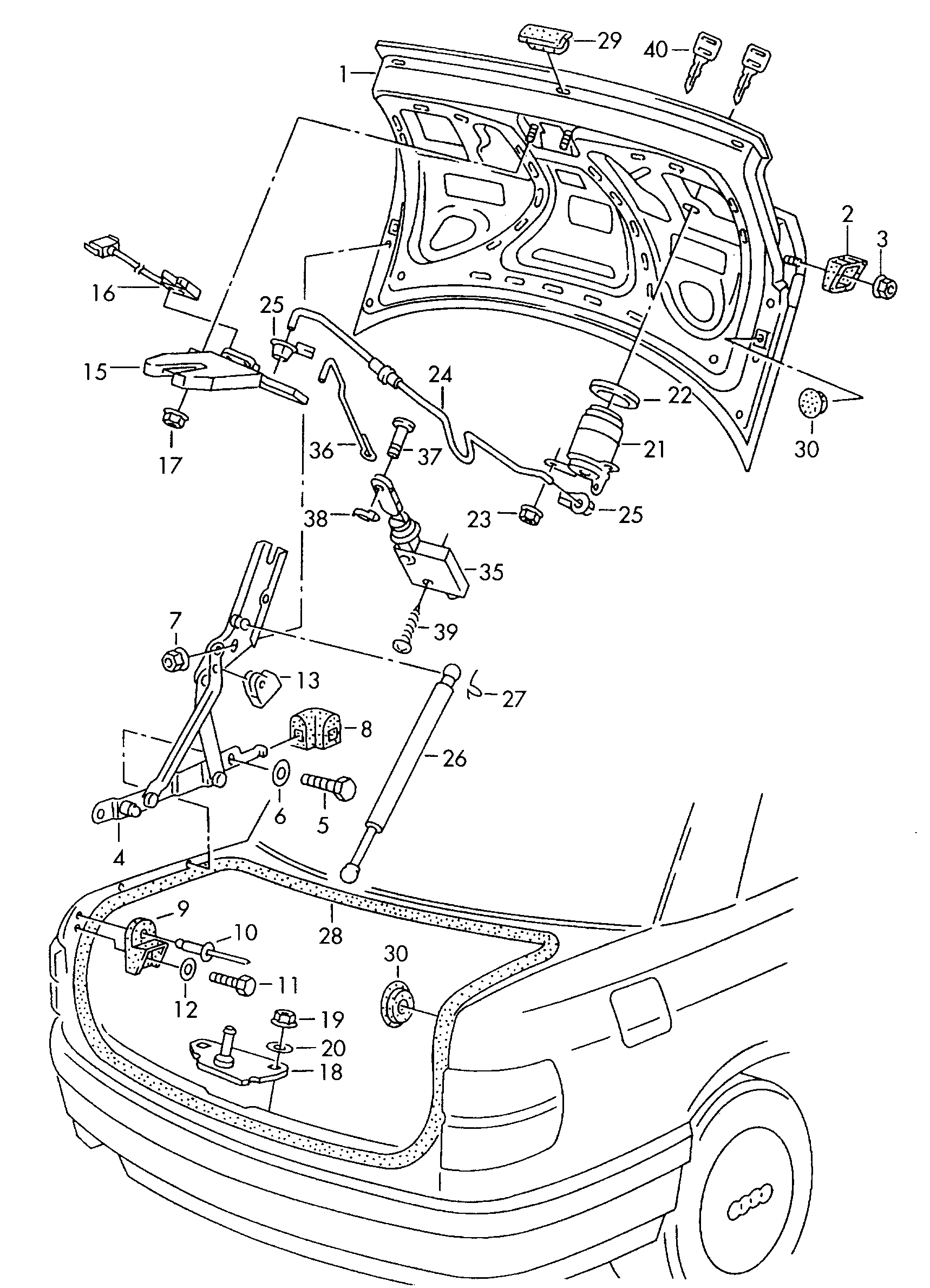 VAG N  90840802 - Опора стойки амортизатора, подушка unicars.by