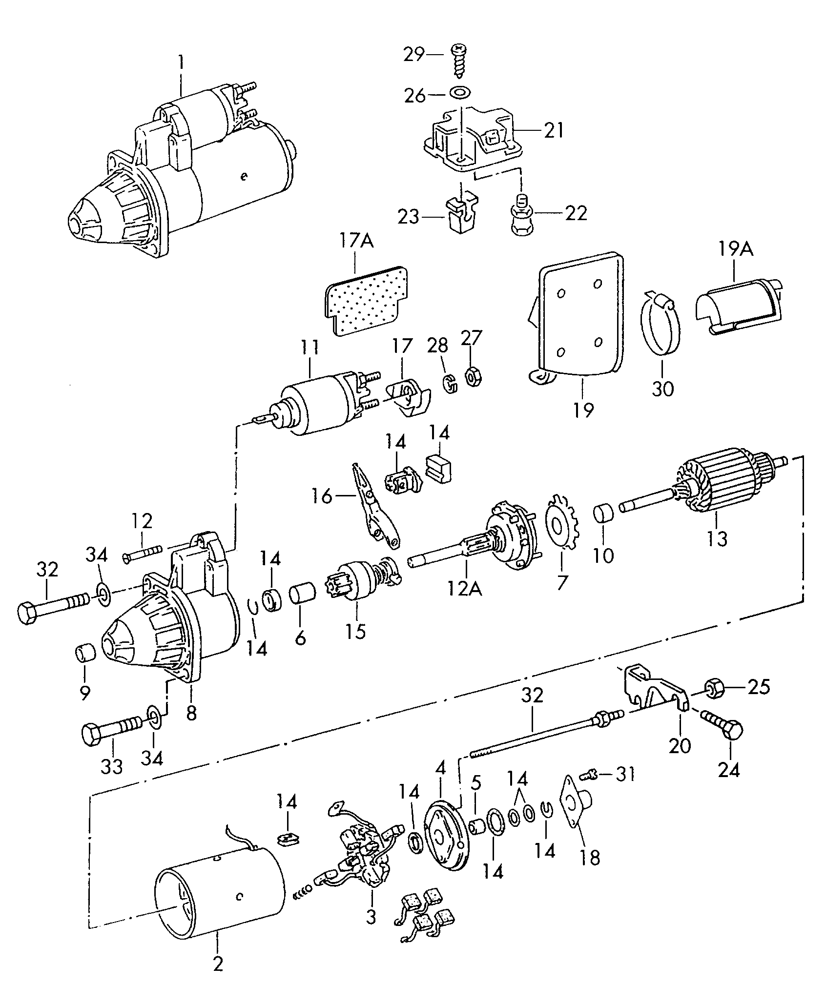 VAG 026911287 - Тяговое реле, соленоид, стартер unicars.by