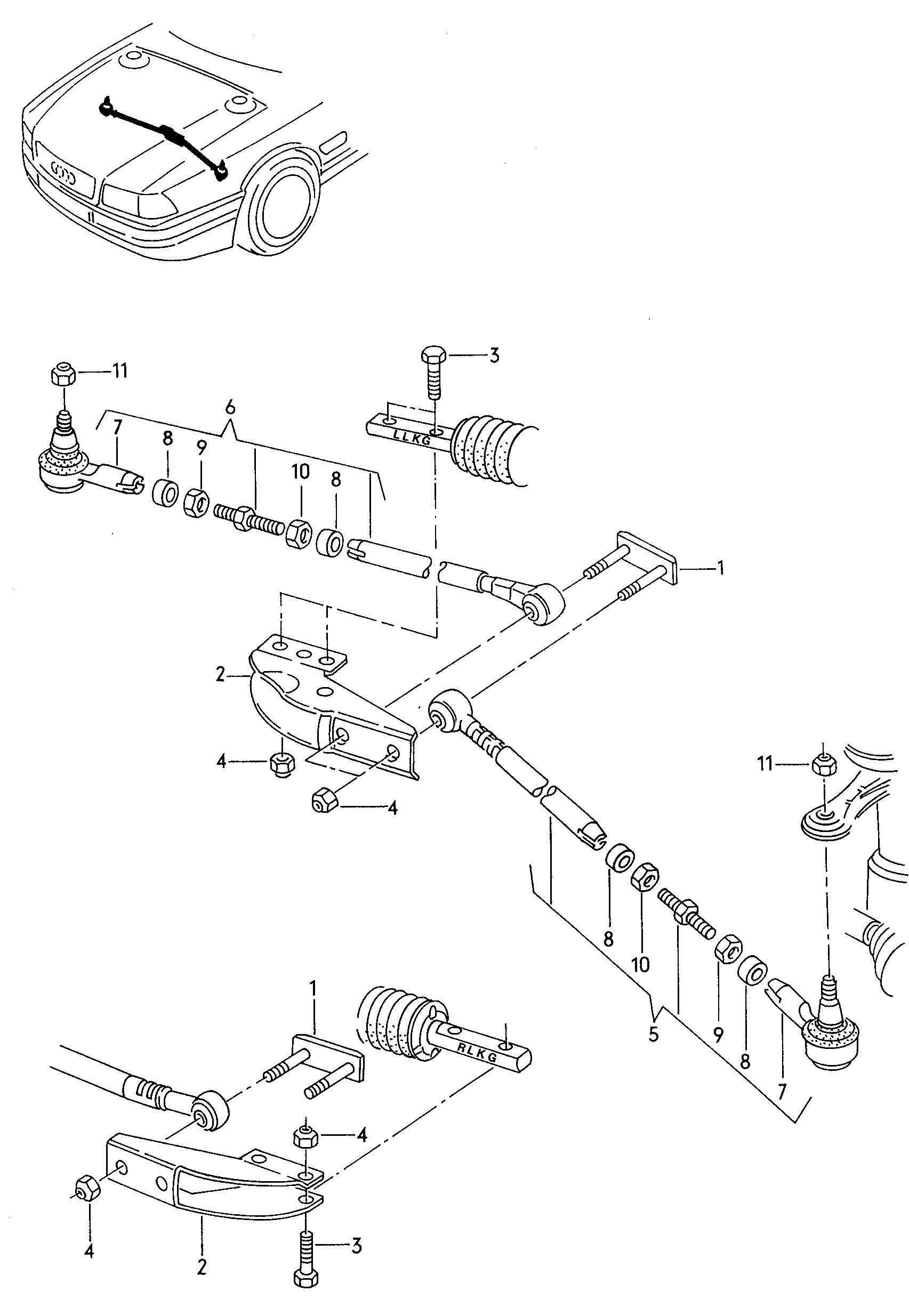 Seat 811 419 801 E - Рулевая тяга unicars.by