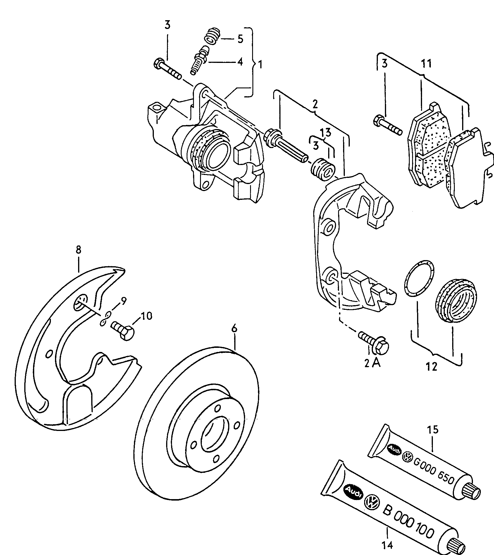 VW 357 615 124 AX - Тормозной суппорт unicars.by