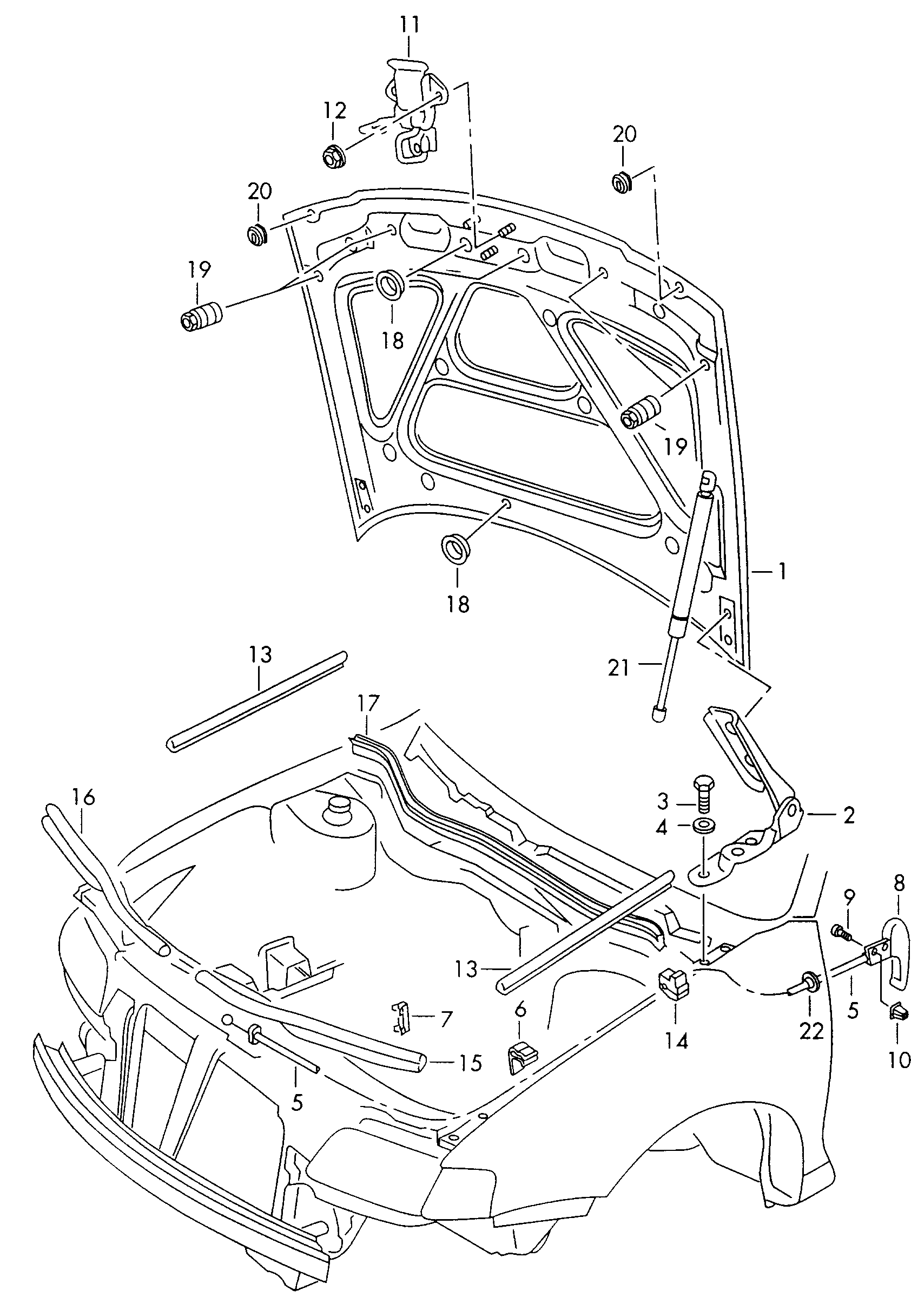 Skoda 8L0823359 - Газовая пружина, капот unicars.by