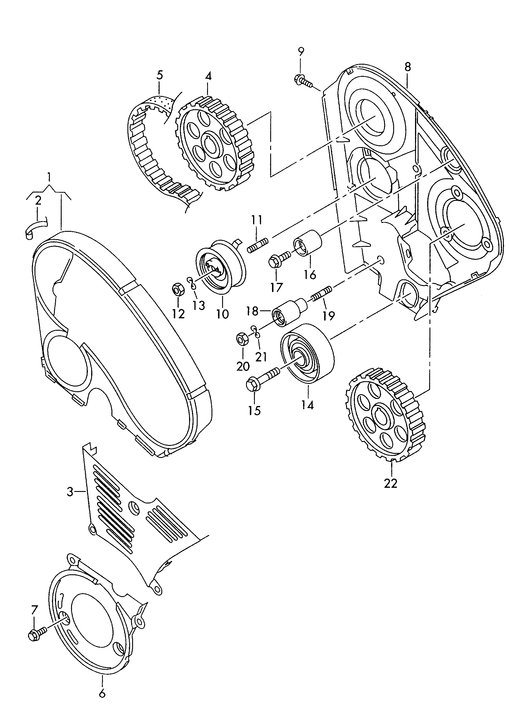 Seat 038 109 244 E - Направляющий ролик, зубчатый ремень ГРМ unicars.by