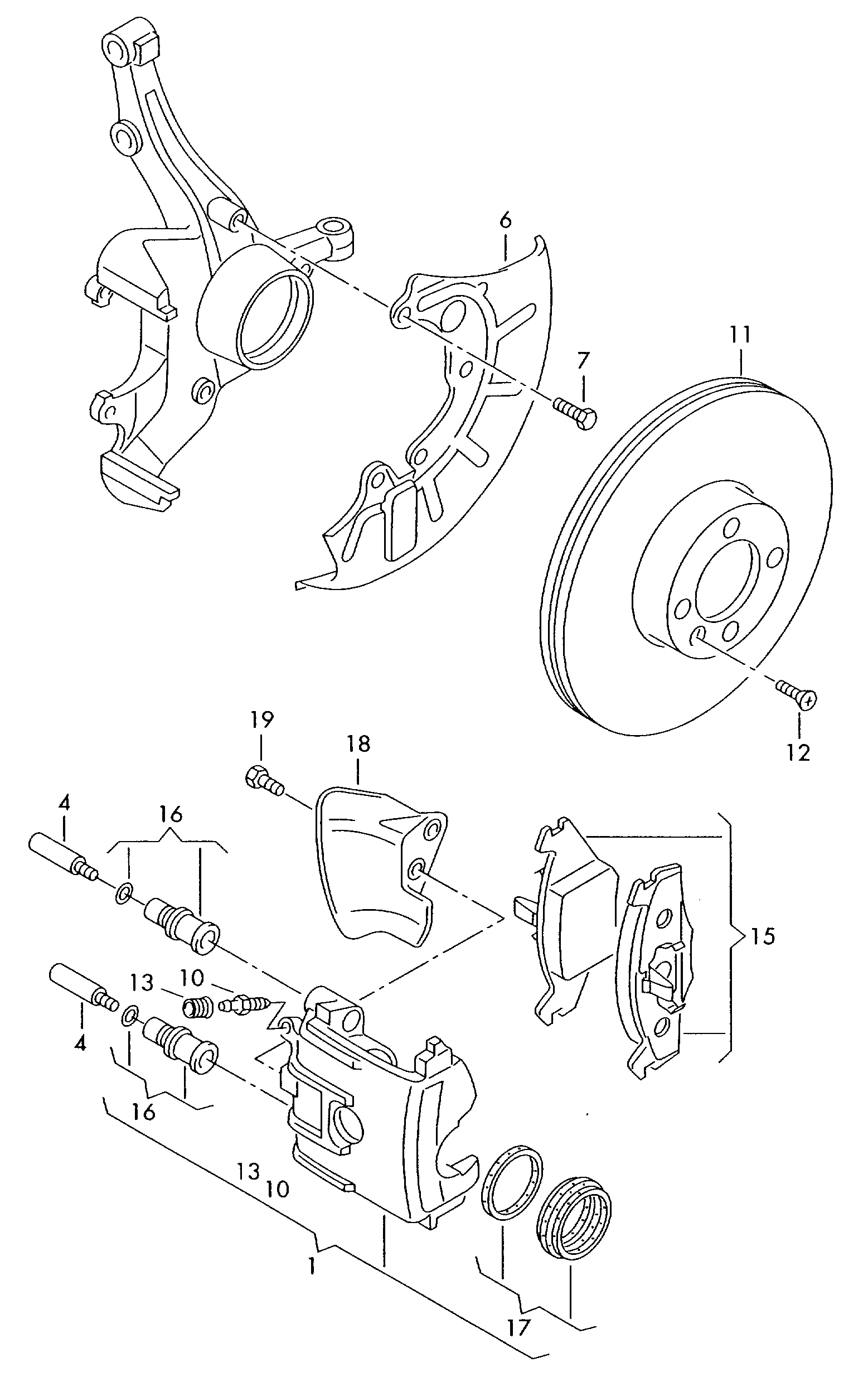 VAG 1J0698471 - Ремкомплект, тормозной суппорт unicars.by