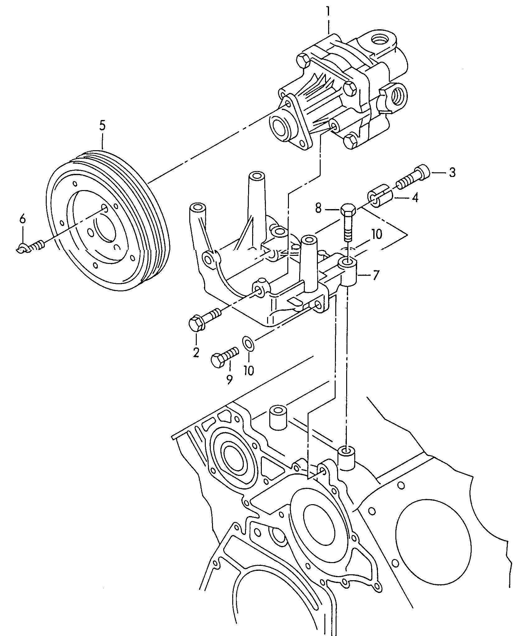 AUDI 4D0145155F - Гидравлический насос, рулевое управление, ГУР unicars.by