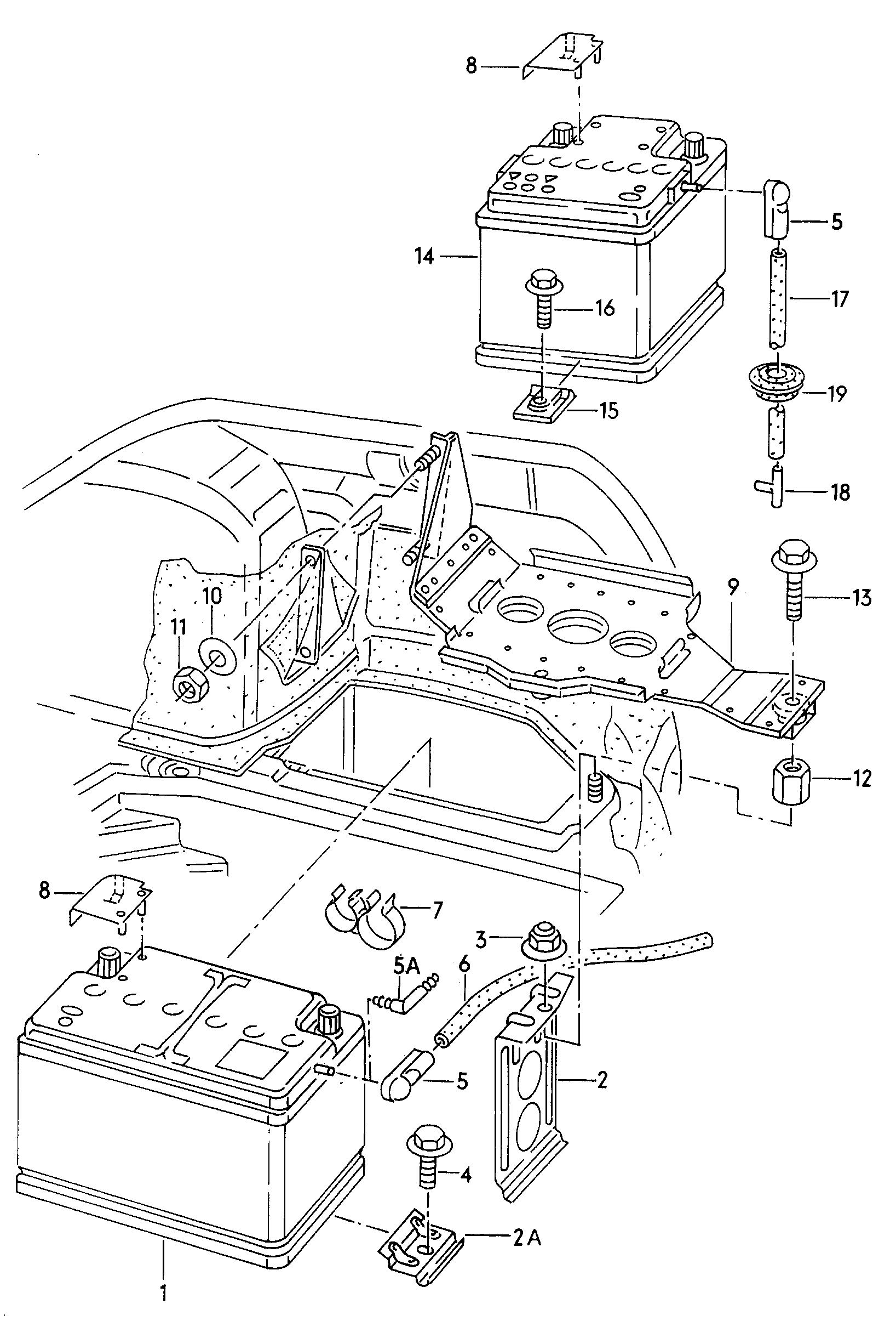 Seat 000 915 105 AB - Стартерная аккумуляторная батарея, АКБ unicars.by