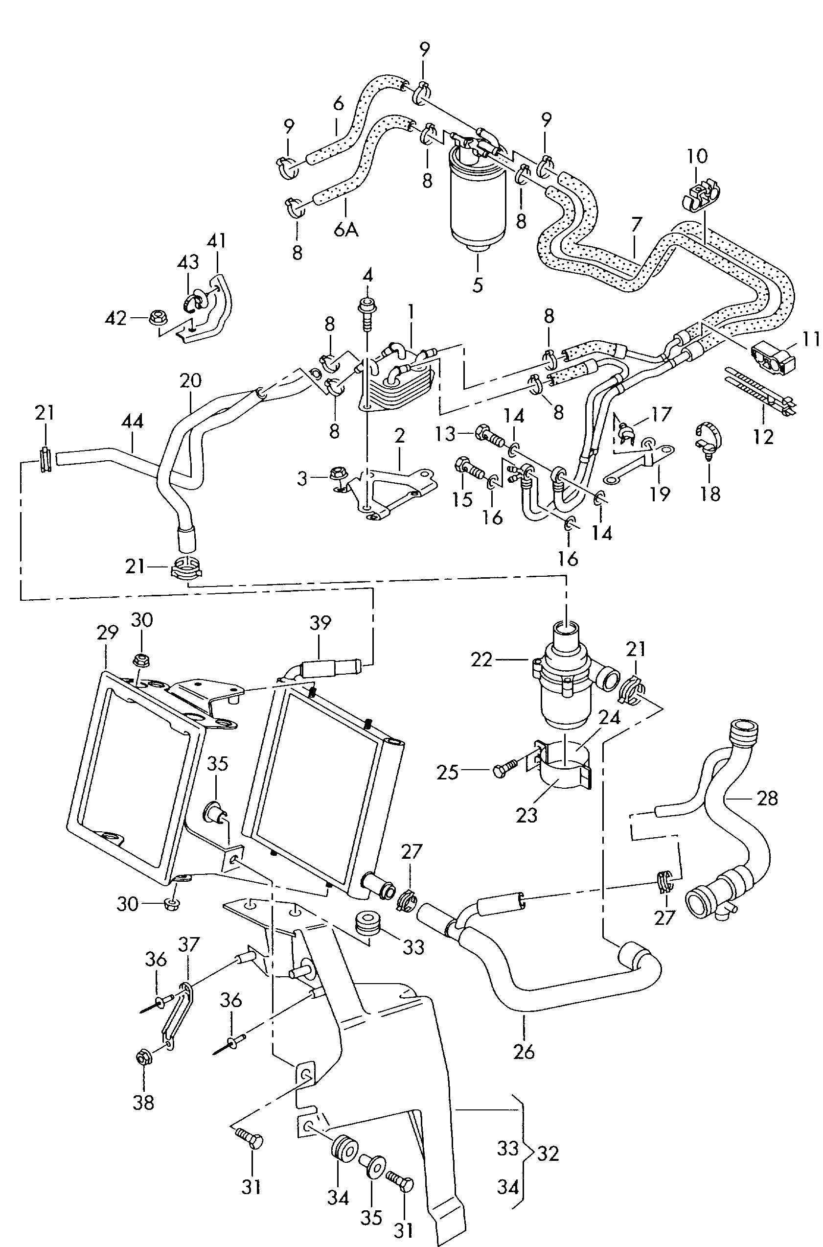 VAG 078 121 601 A - Кронштейн, дополнительный водяной насос unicars.by