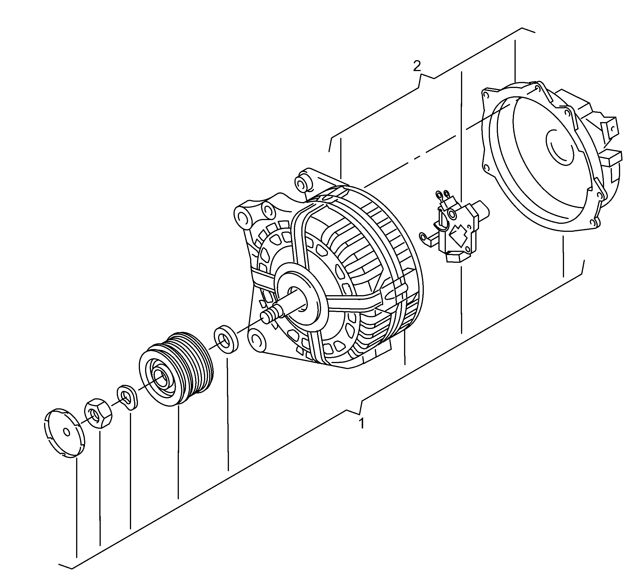 Skoda 06J 903 023 G - Шкив генератора, муфта unicars.by