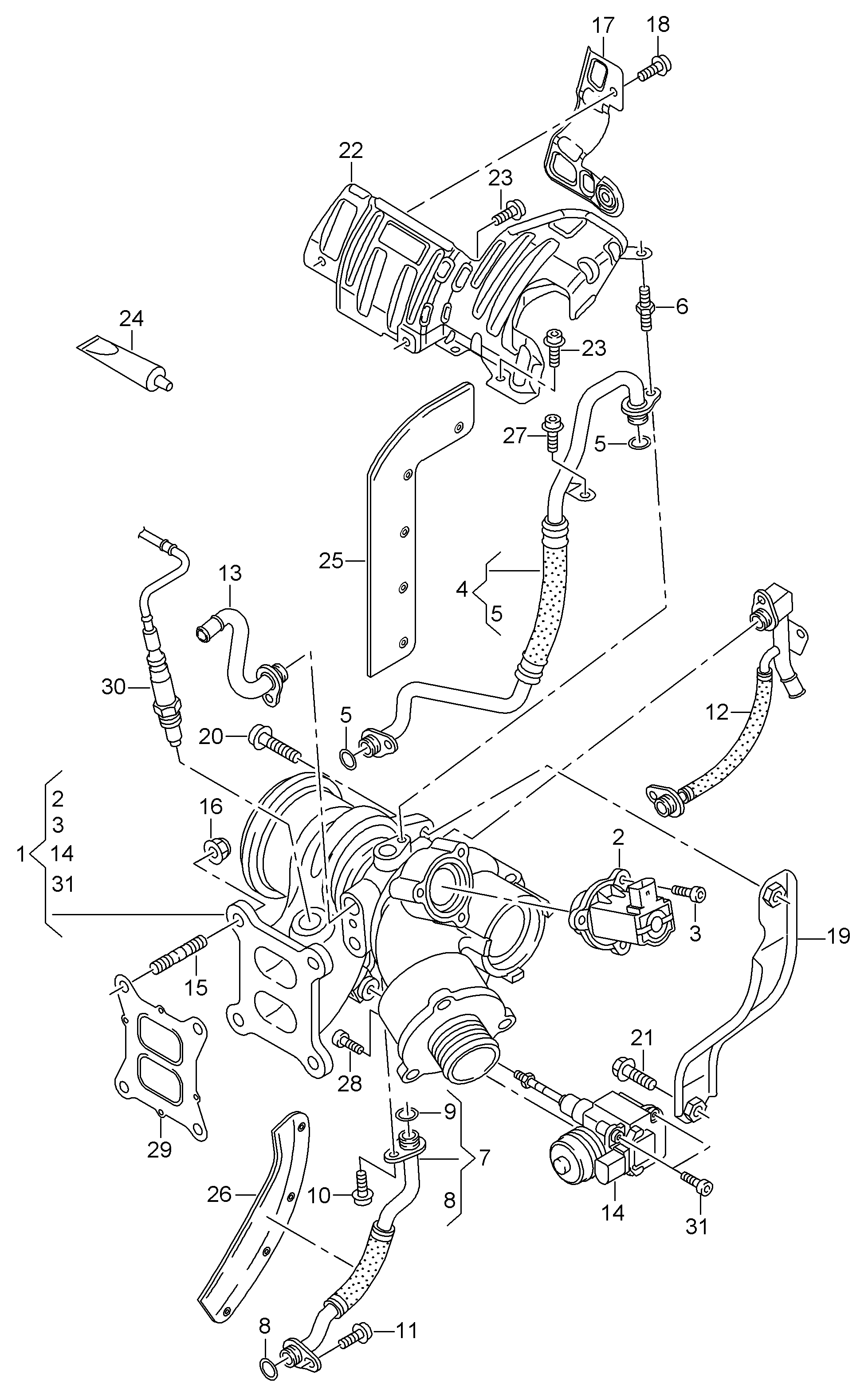 VW 06K145721G - Турбина, компрессор unicars.by