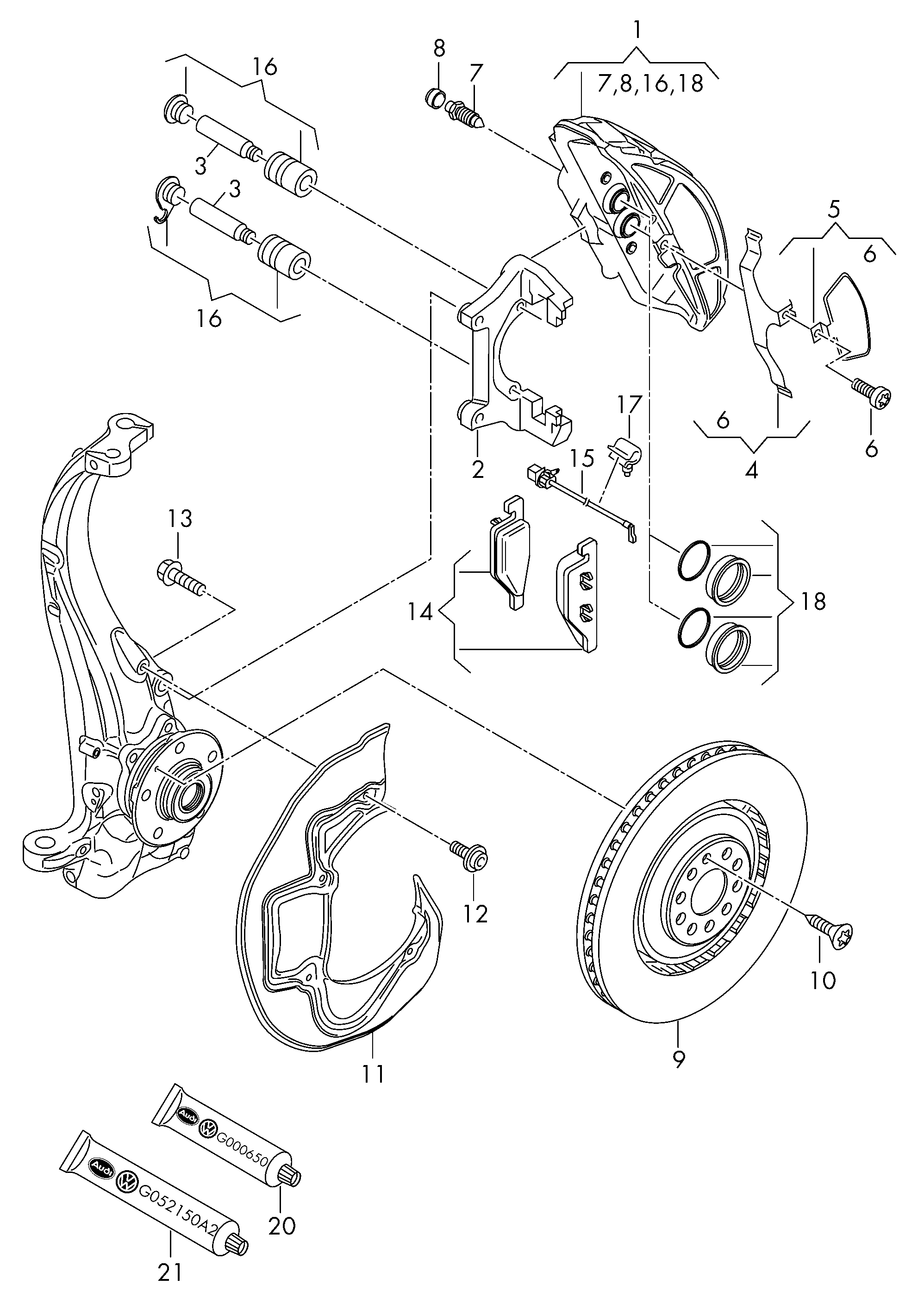 Seat 4G0615123B - Тормозной суппорт unicars.by