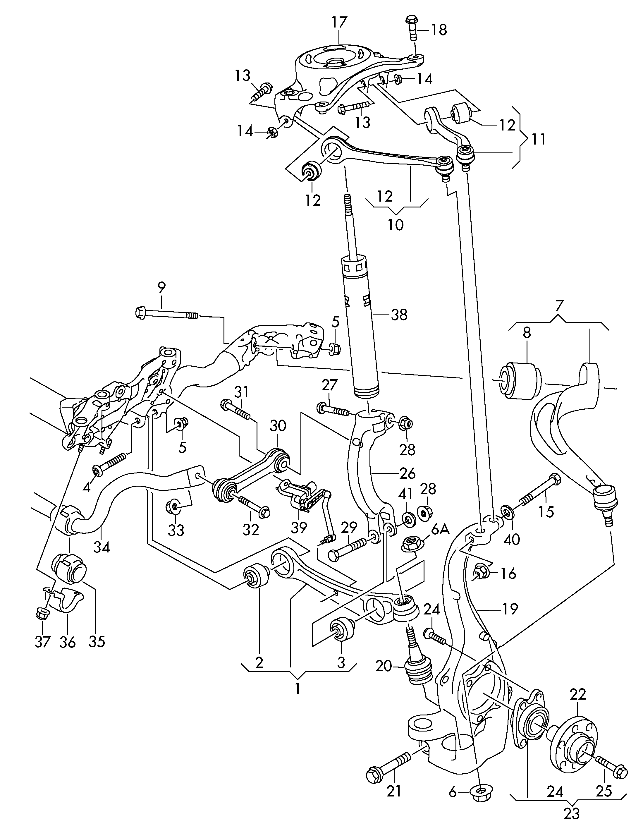 VW 8K0407515 - Сайлентблок, рычаг подвески колеса unicars.by