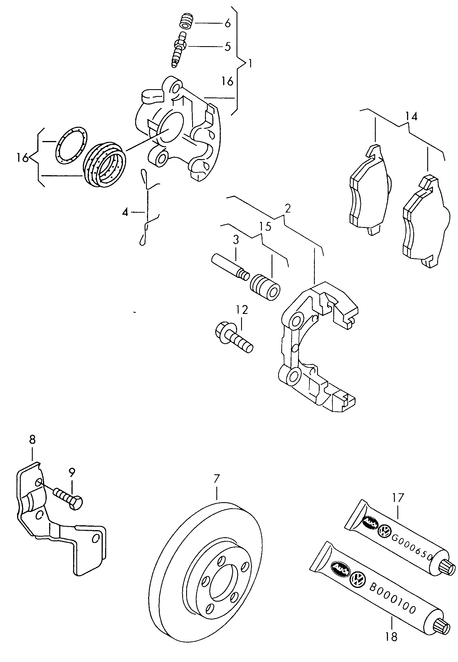 AUDI 8D0615123A - Колесный тормозной цилиндр unicars.by