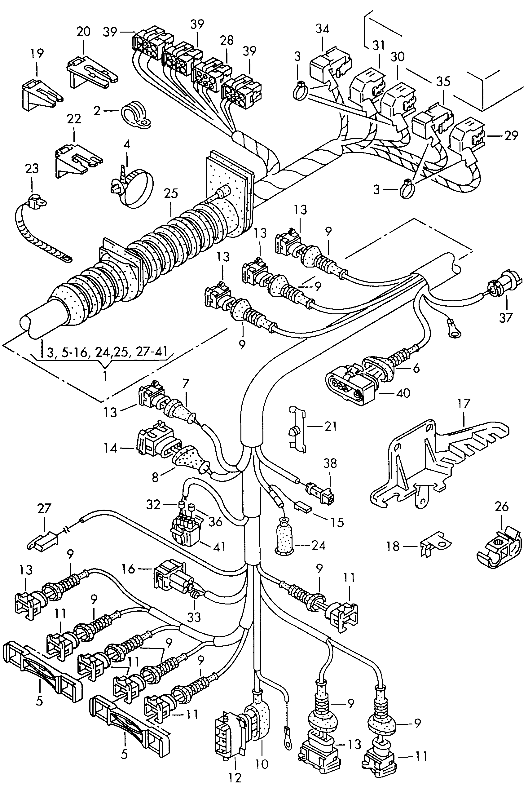 VAG 1J0973713G - Ремонтный комплект, кабельный комплект unicars.by