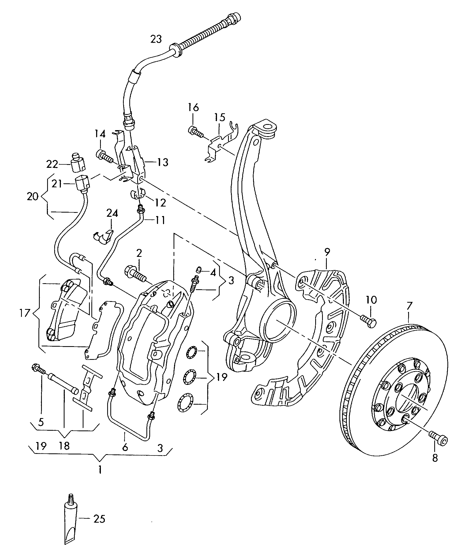 VAG 7L0 698 151 J - Тормозные колодки, дисковые, комплект unicars.by