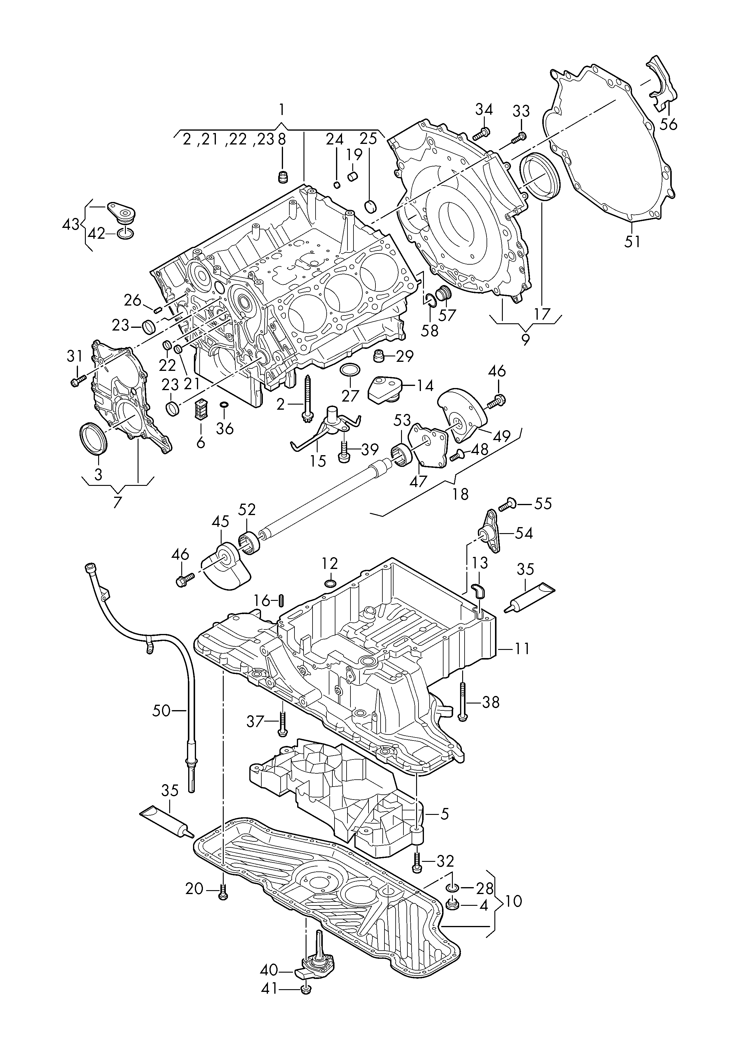 AUDI 079 103 051 F - Уплотняющее кольцо, коленчатый вал unicars.by