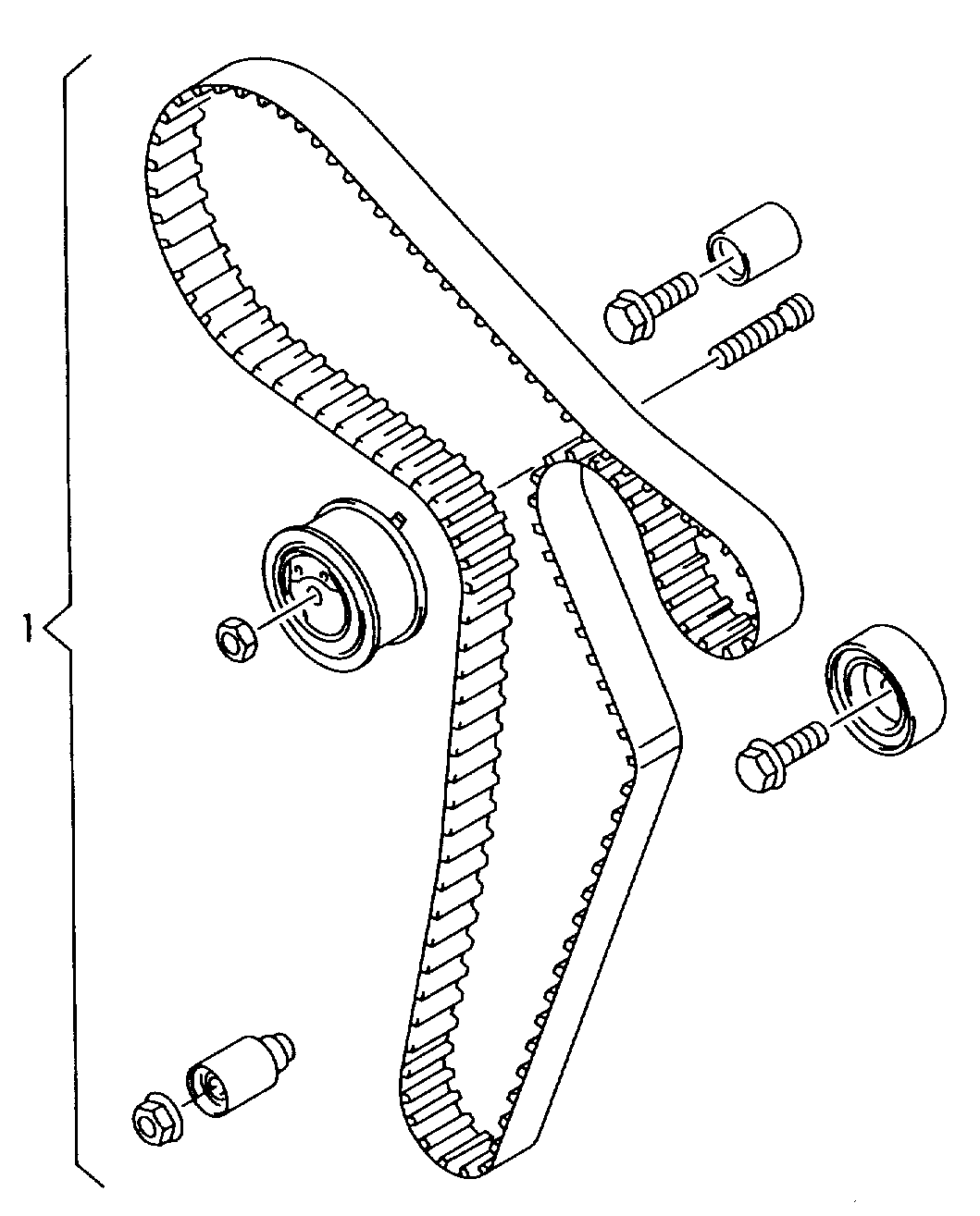 VW 03L 198 119 - Комплект зубчатого ремня ГРМ unicars.by