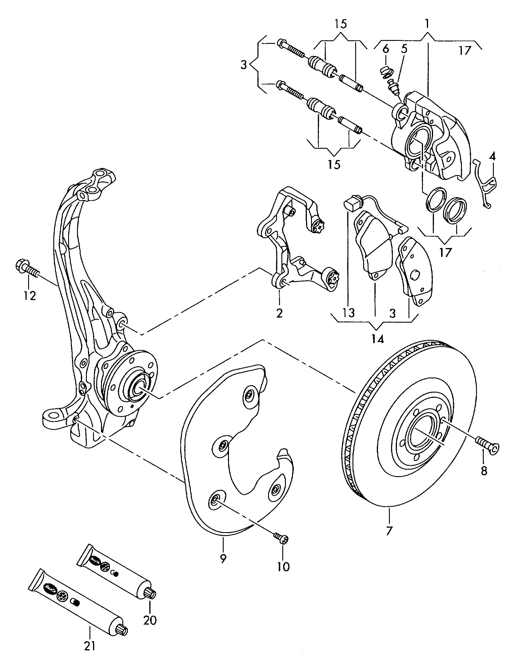 VW 8T0 907 637 - Сигнализатор, износ тормозных колодок unicars.by