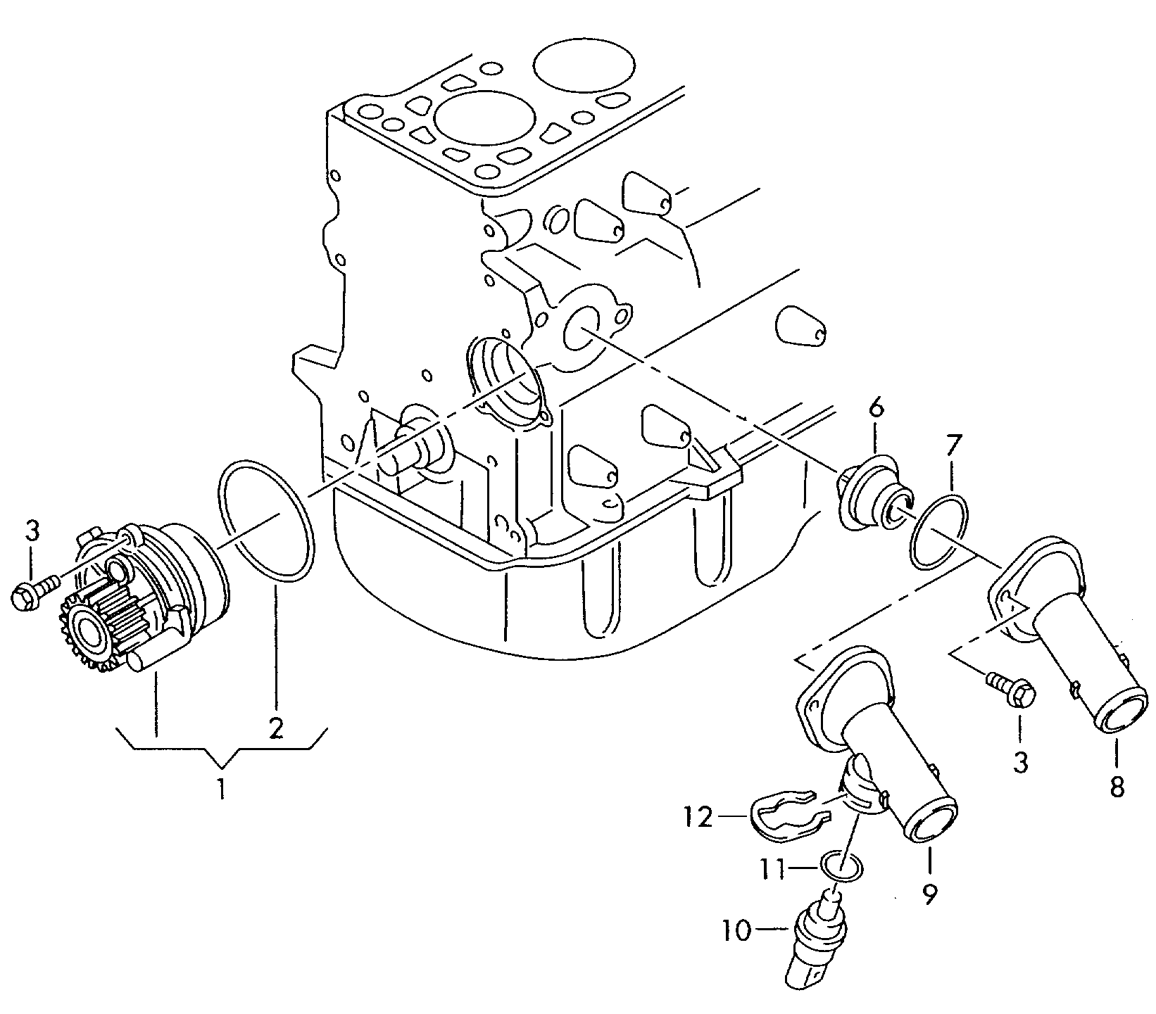 AUDI 03L 121 113 A - Термостат охлаждающей жидкости / корпус unicars.by