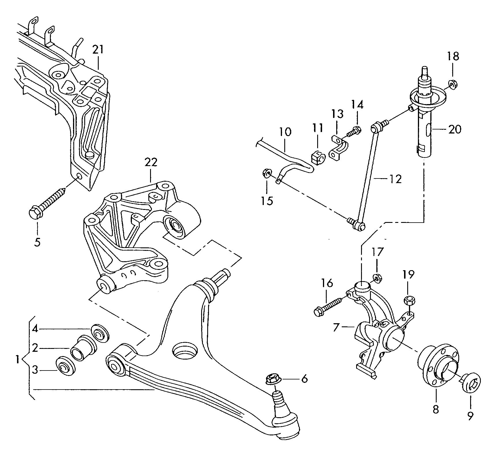 VAG 6Q0407621AJ - Комплект подшипника ступицы колеса unicars.by