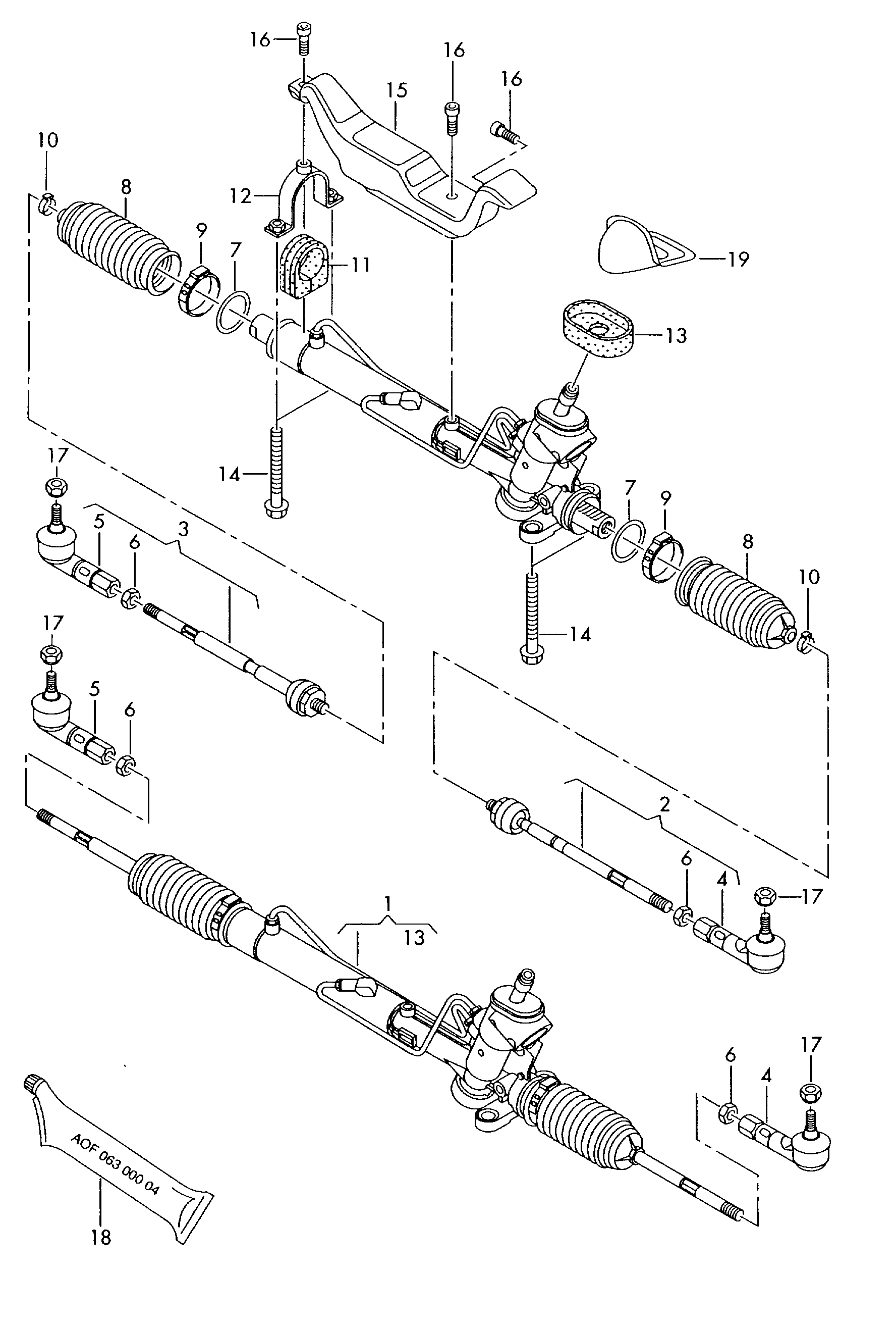 VW 8Z0423812A - Наконечник рулевой тяги, шарнир unicars.by