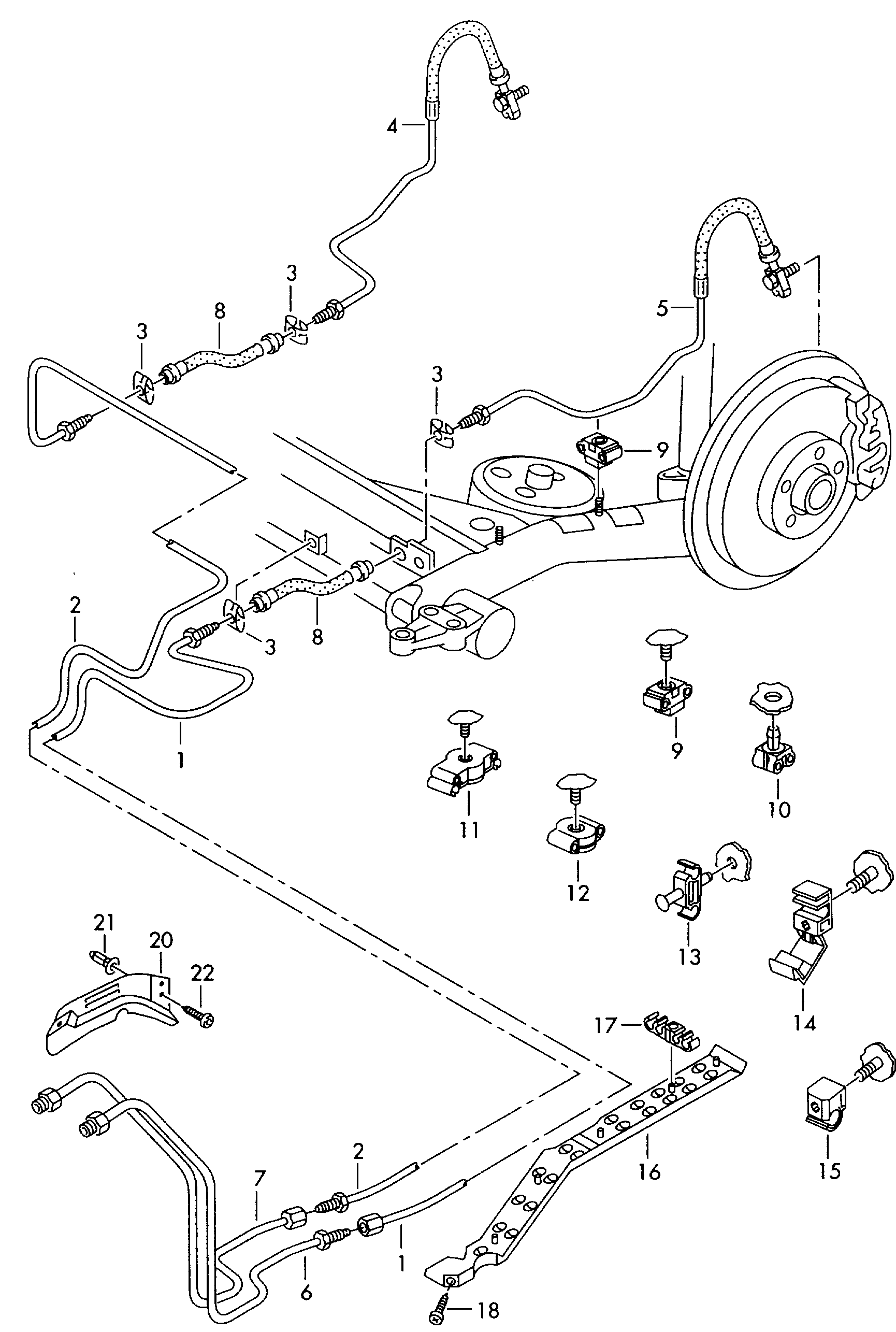 VW 4B0 611 775 - Тормозной шланг unicars.by