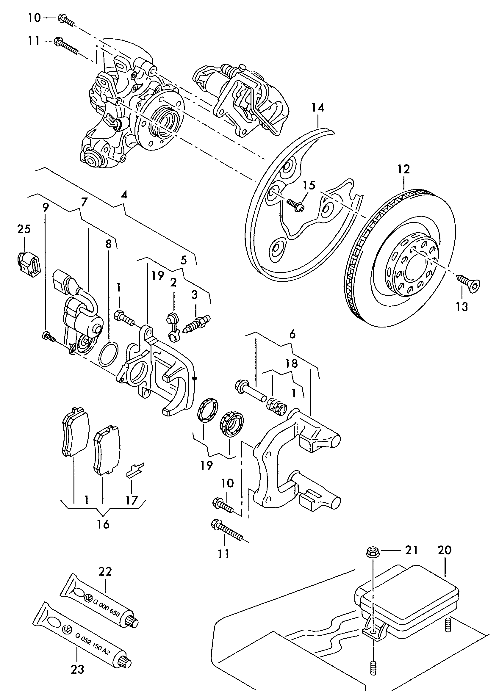 AUDI 3C0 698 451 F - Тормозные колодки, дисковые, комплект unicars.by