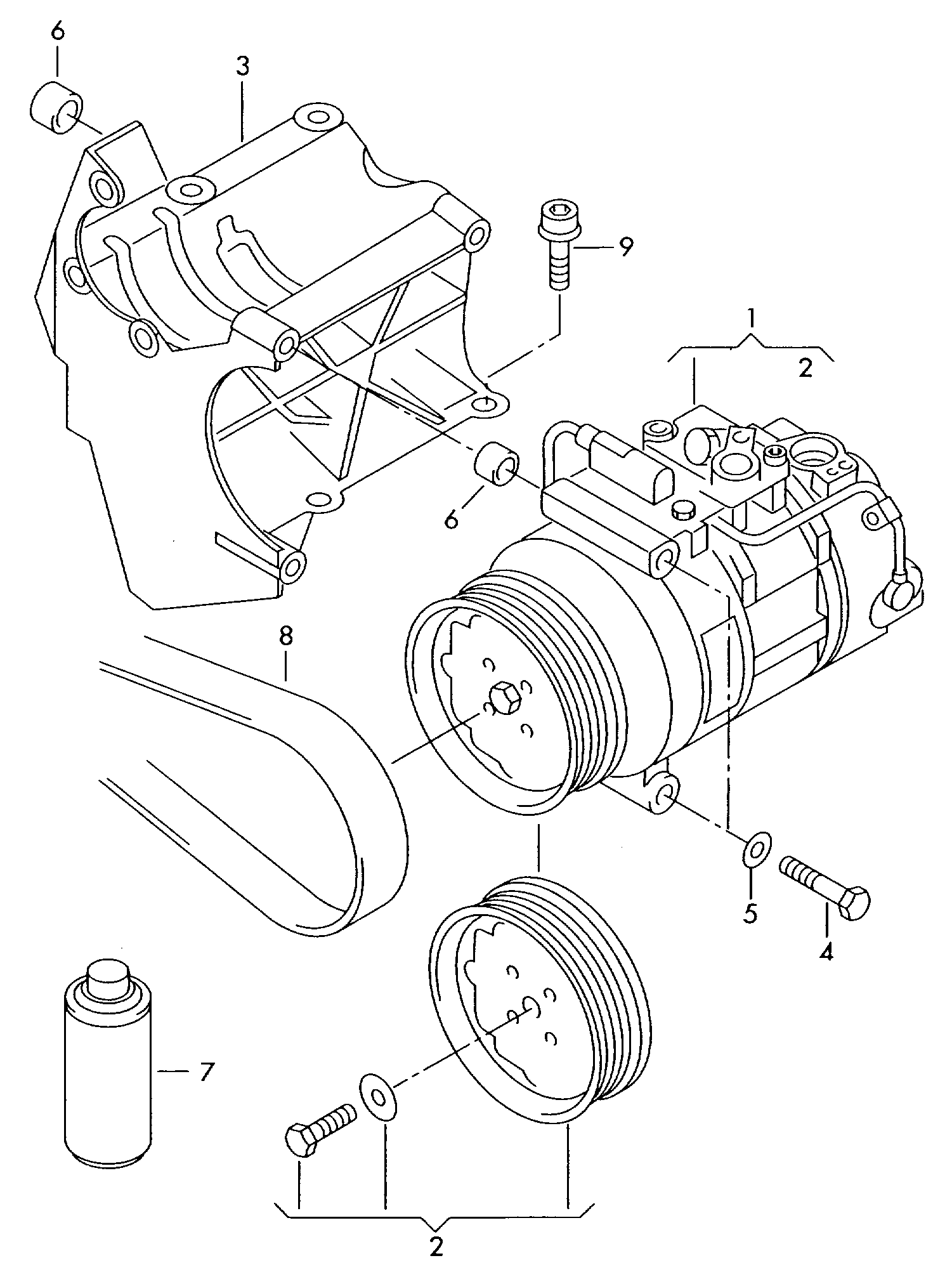 VAG 4E0260805F - Компрессор кондиционера unicars.by