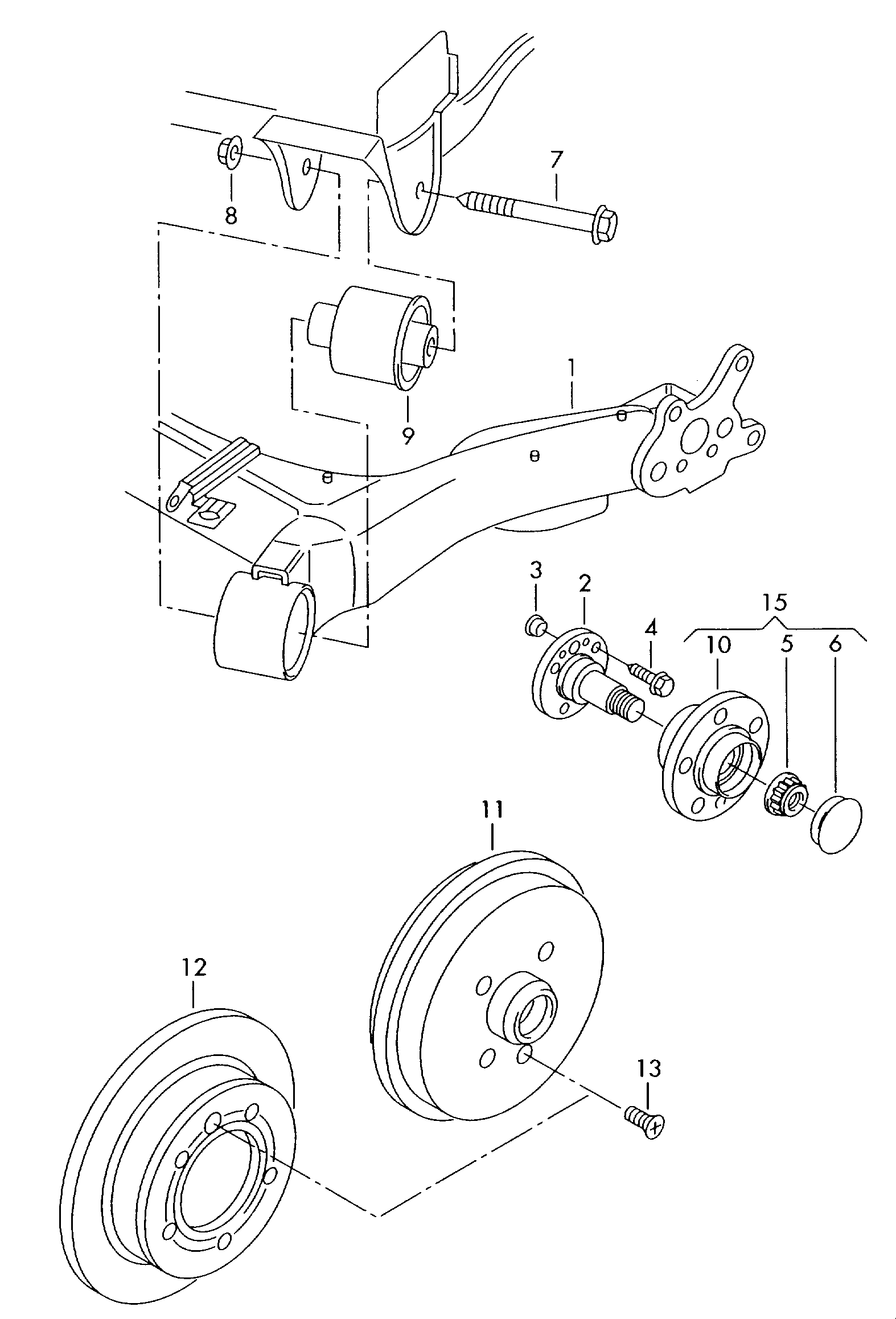 VAG 6R0501541C - Сайлентблок, рычаг подвески колеса unicars.by