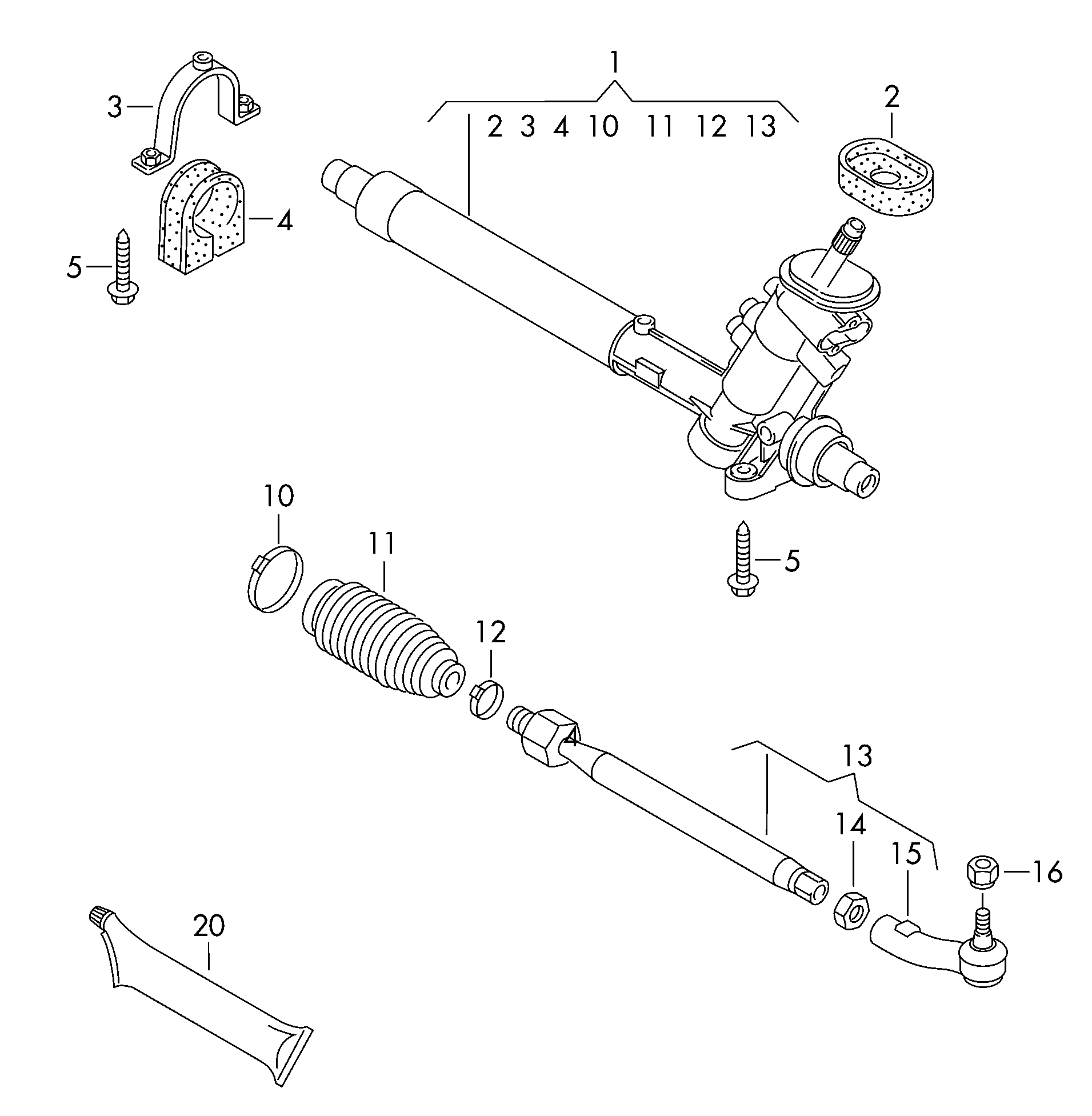 VAG 6R0 423 803 D - Рулевая тяга unicars.by