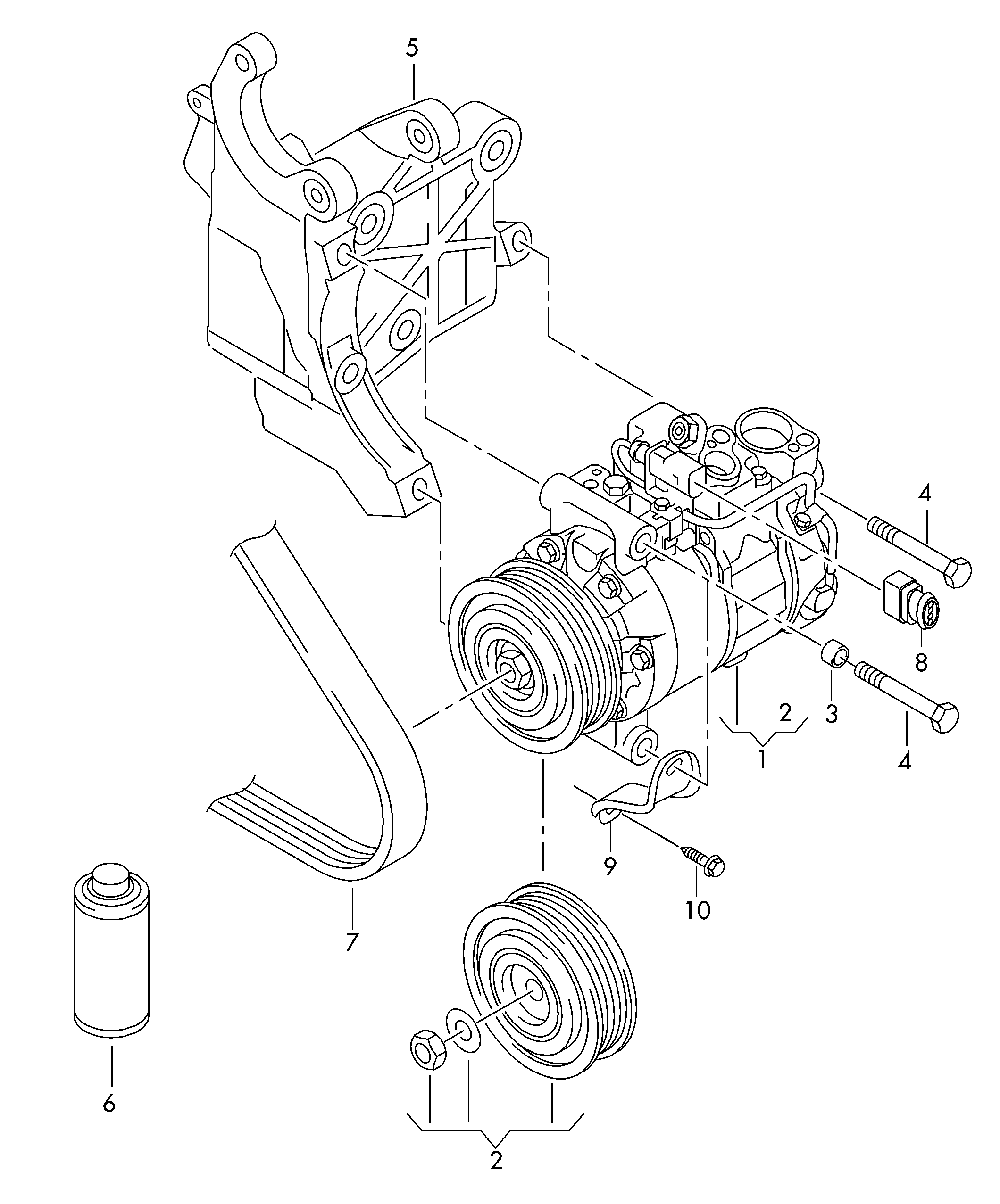 Skoda 4G0260805B - Компрессор кондиционера unicars.by