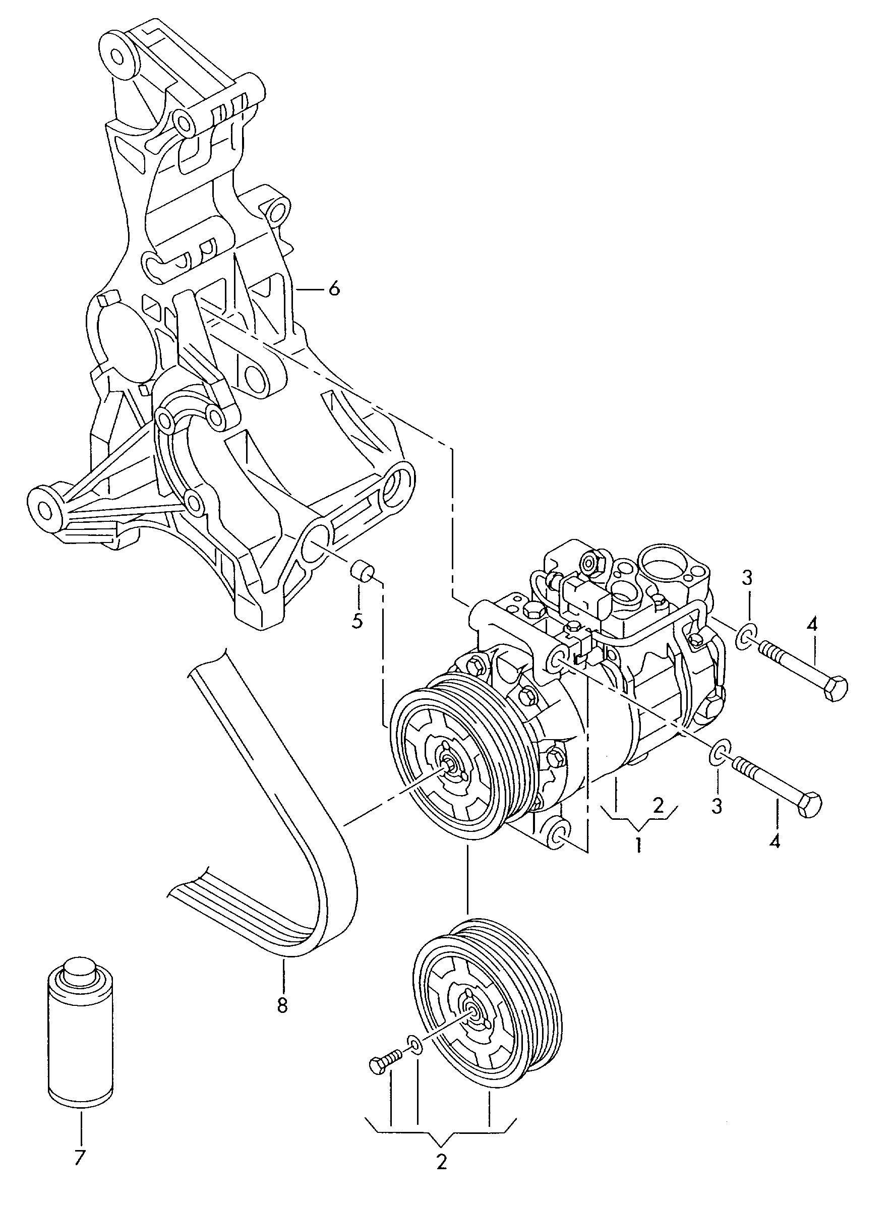 OM 8E0260805BJ - Компрессор кондиционера unicars.by