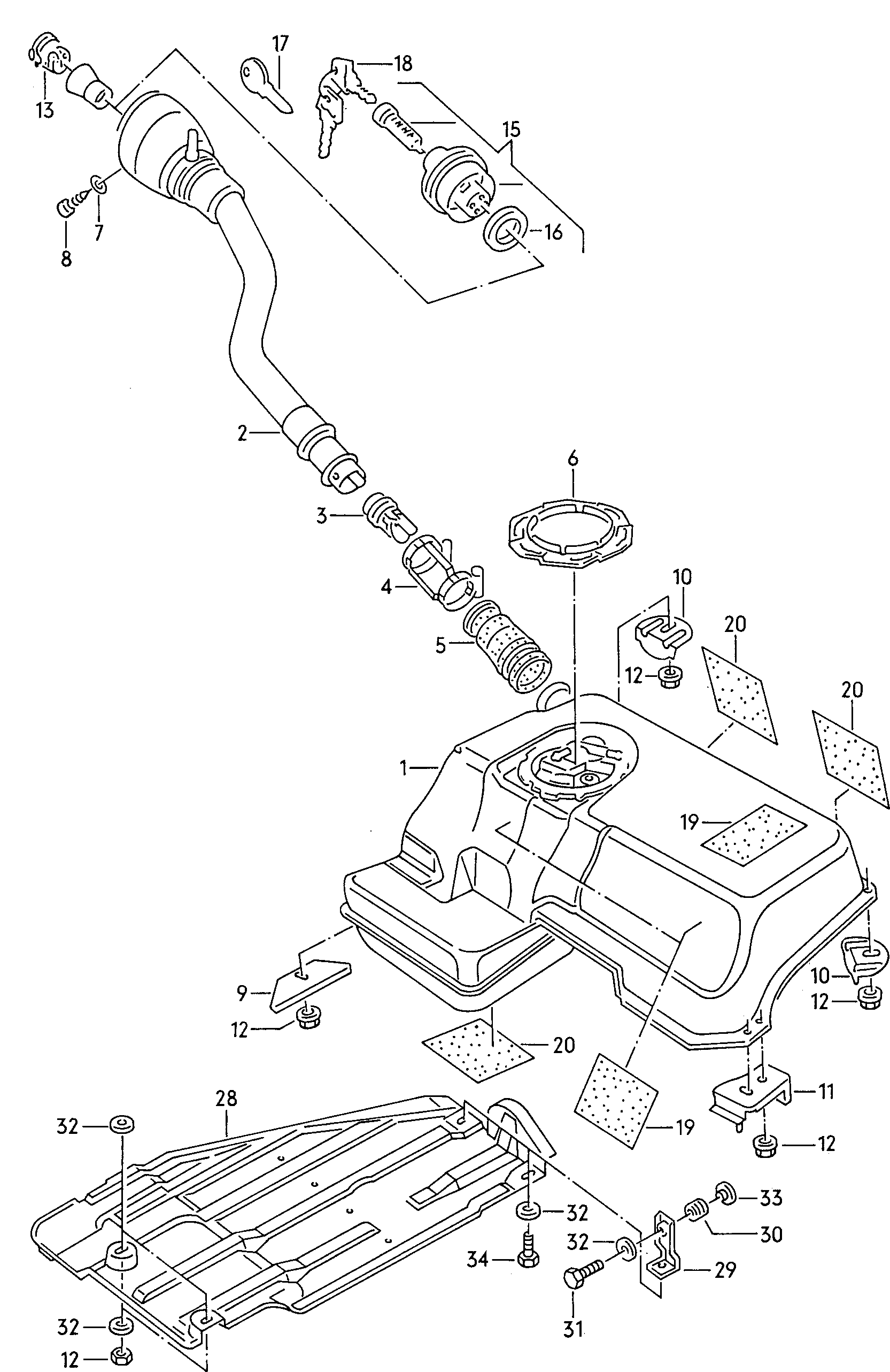 Seat 533 201 551 F - Крышка, топливный бак unicars.by