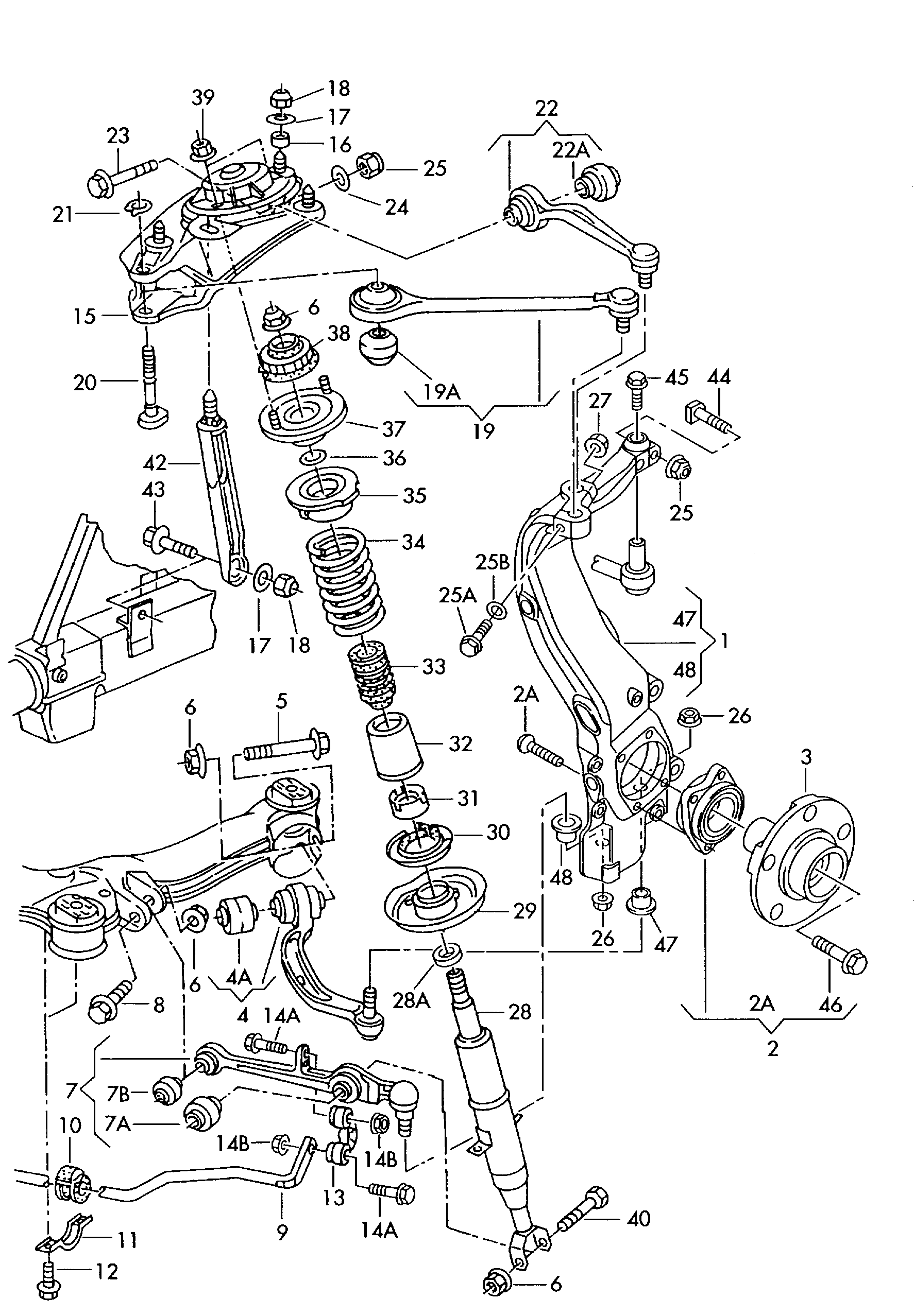 AUDI 4D0 407 505 H - Рычаг подвески колеса unicars.by