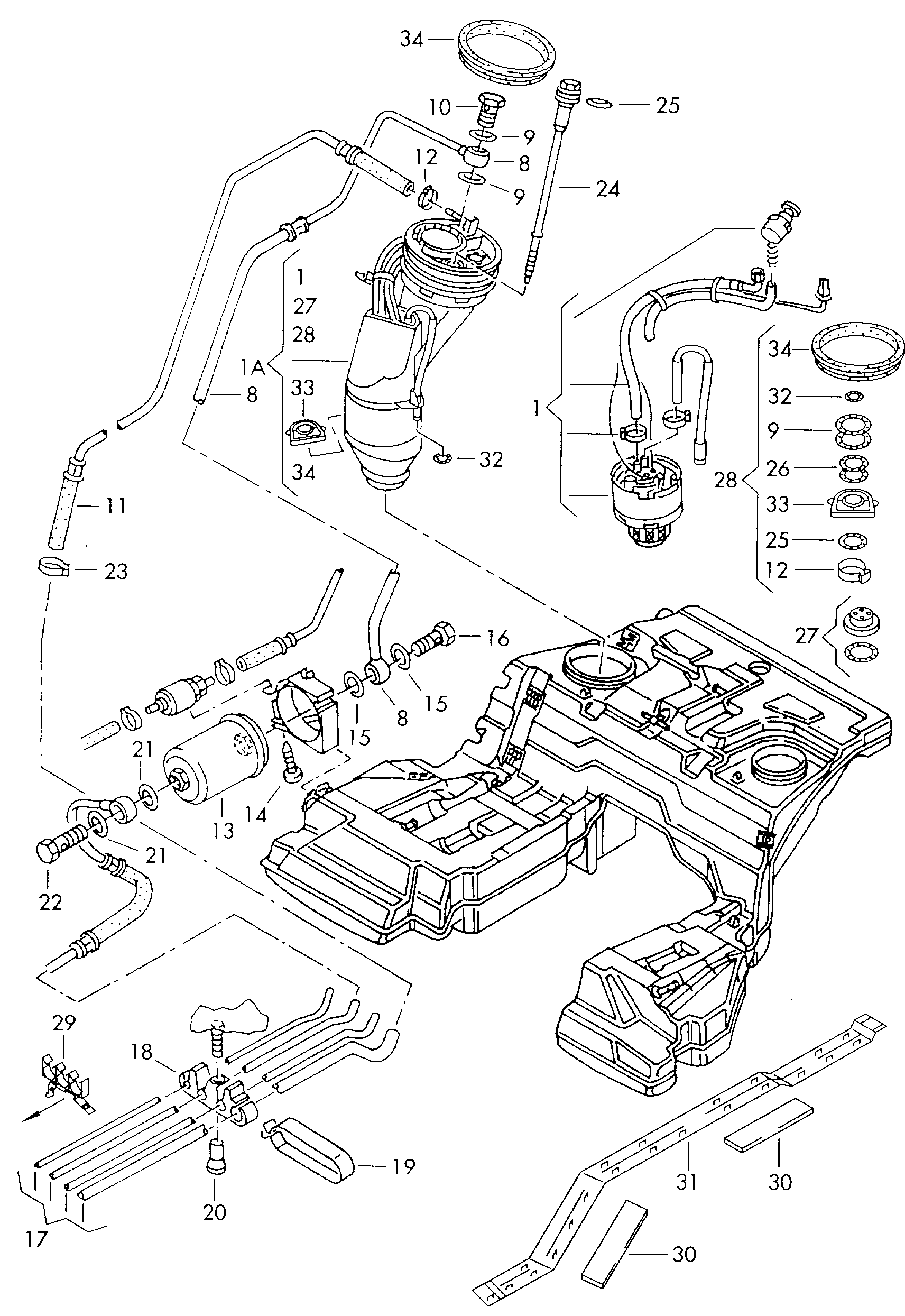 Seat 4D0298087B - Топливный насос unicars.by