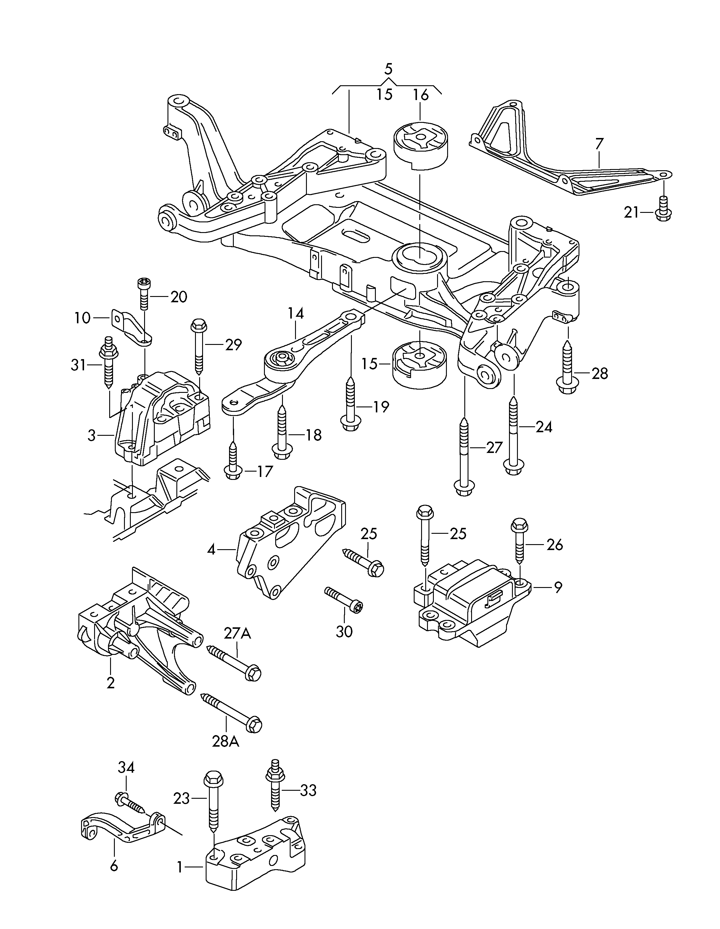 VAG 1K0 199 868 C - Подушка, опора, подвеска двигателя unicars.by