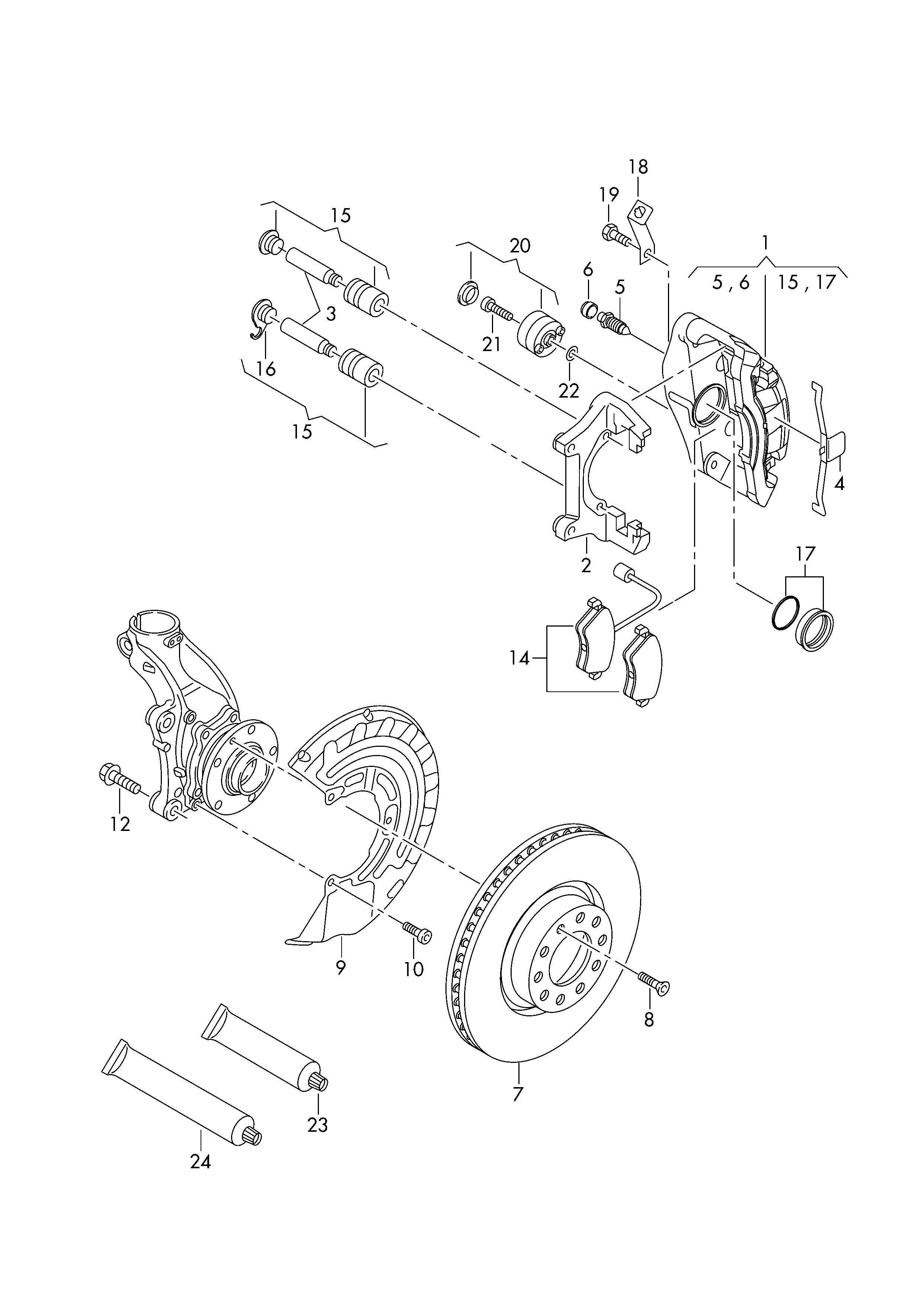 VW 8J0 698 151 F - Тормозные колодки, дисковые, комплект unicars.by