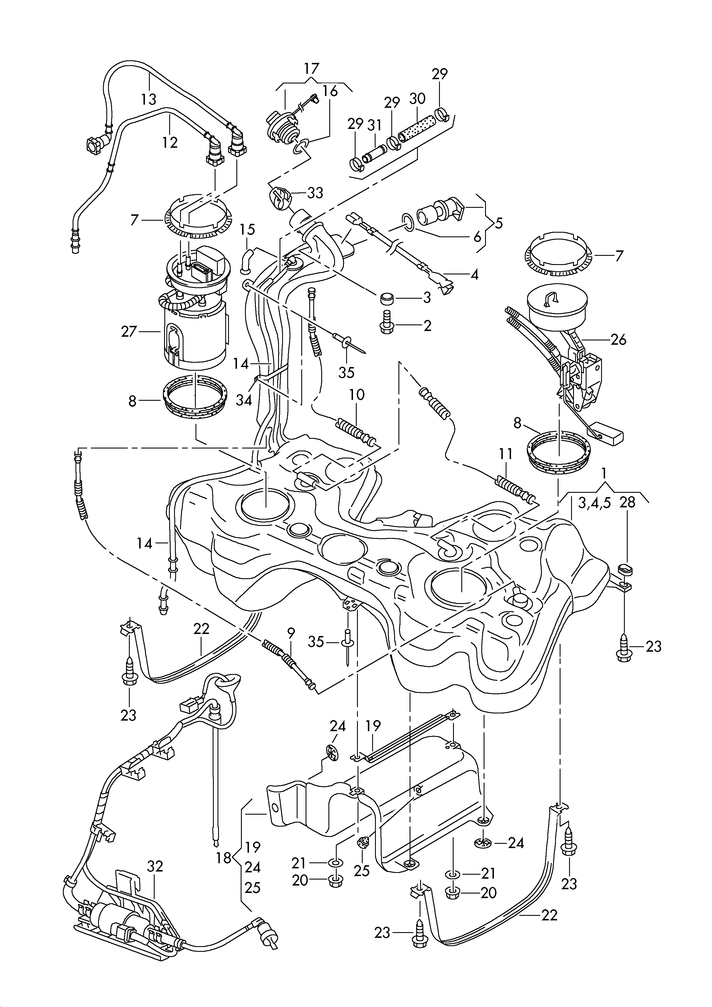 Seat 1J0 919 133 B - Прокладка, датчик уровня топлива unicars.by