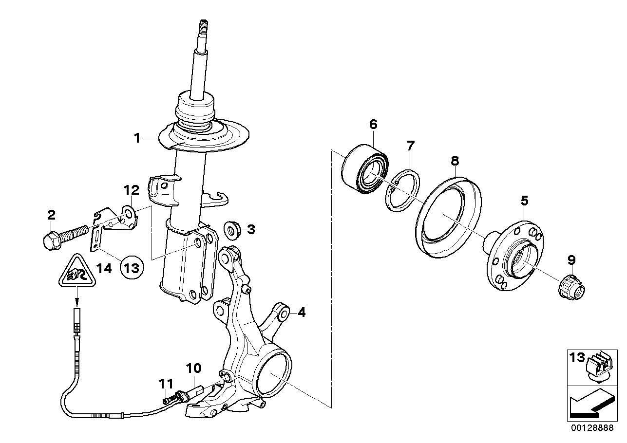 BMW 31216761575 - Поворотный кулак, подвеска колеса unicars.by