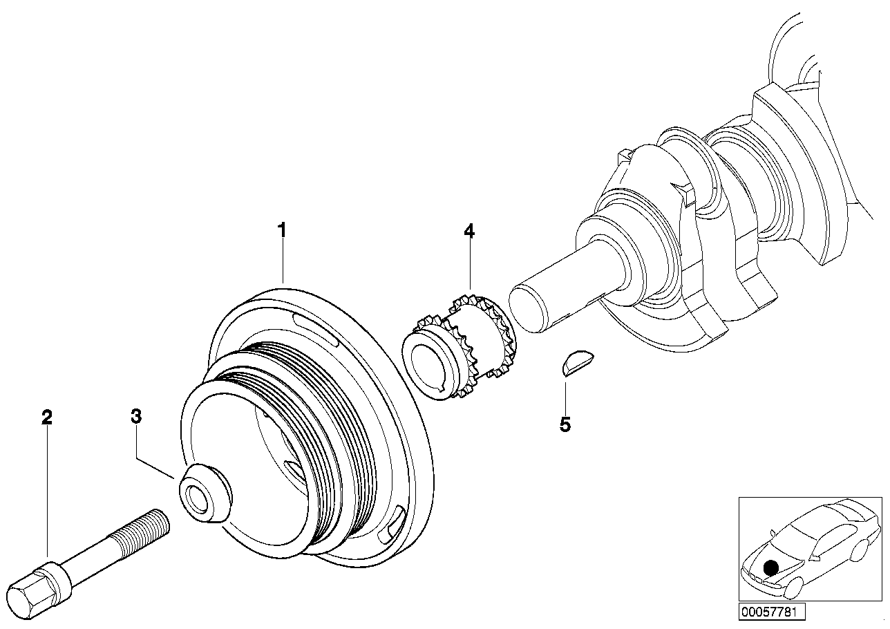 BMW 11231438995 - Шкив коленчатого вала unicars.by