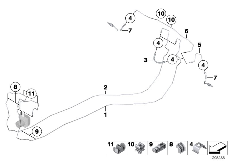 BMW 34306798523 - Тормозной шланг unicars.by